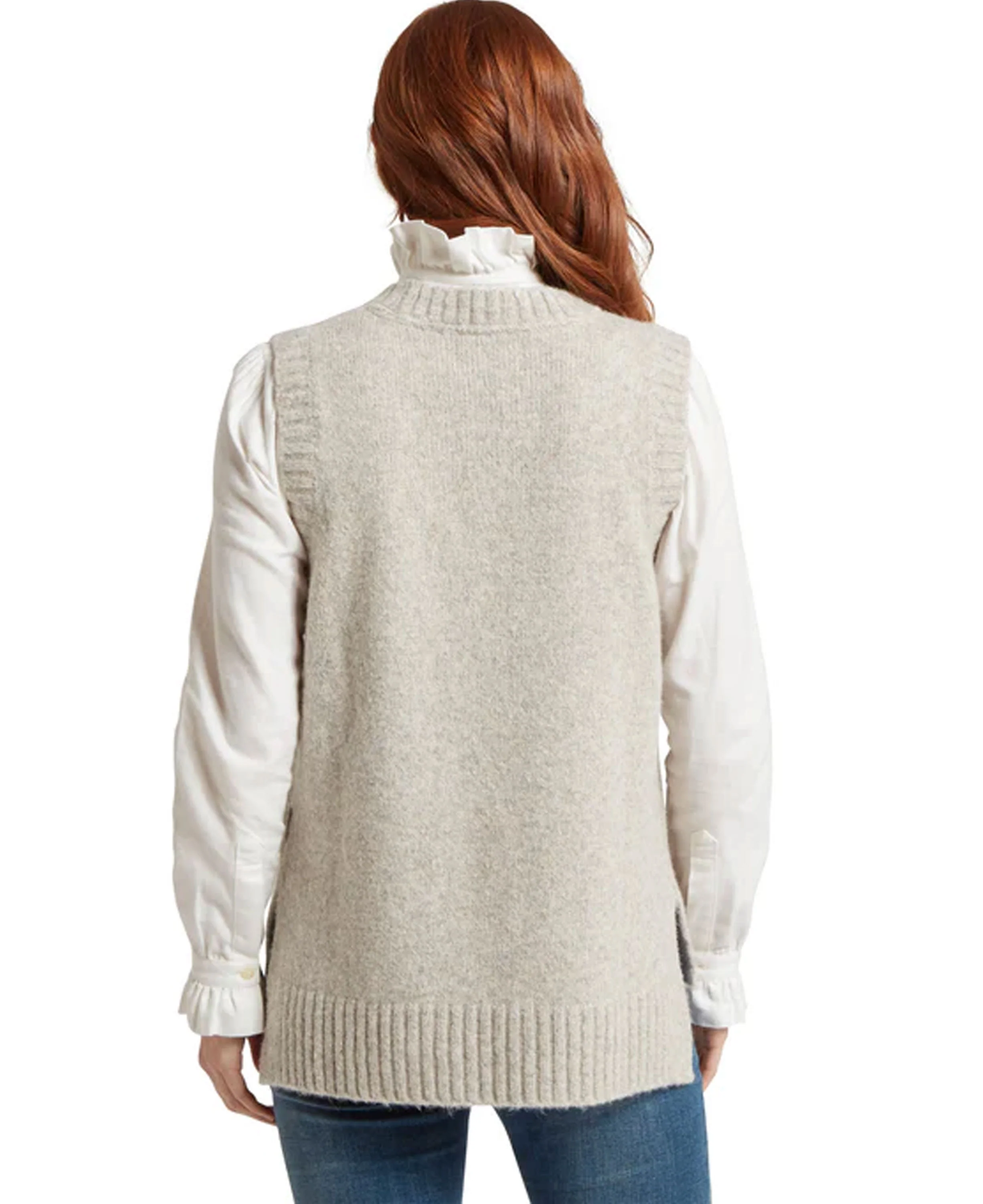 Evie Sleeveless Jumper - Cobblestone - Image 3