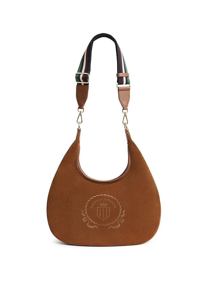 Richmond Suede Hobo Bag - Tan - Image 6