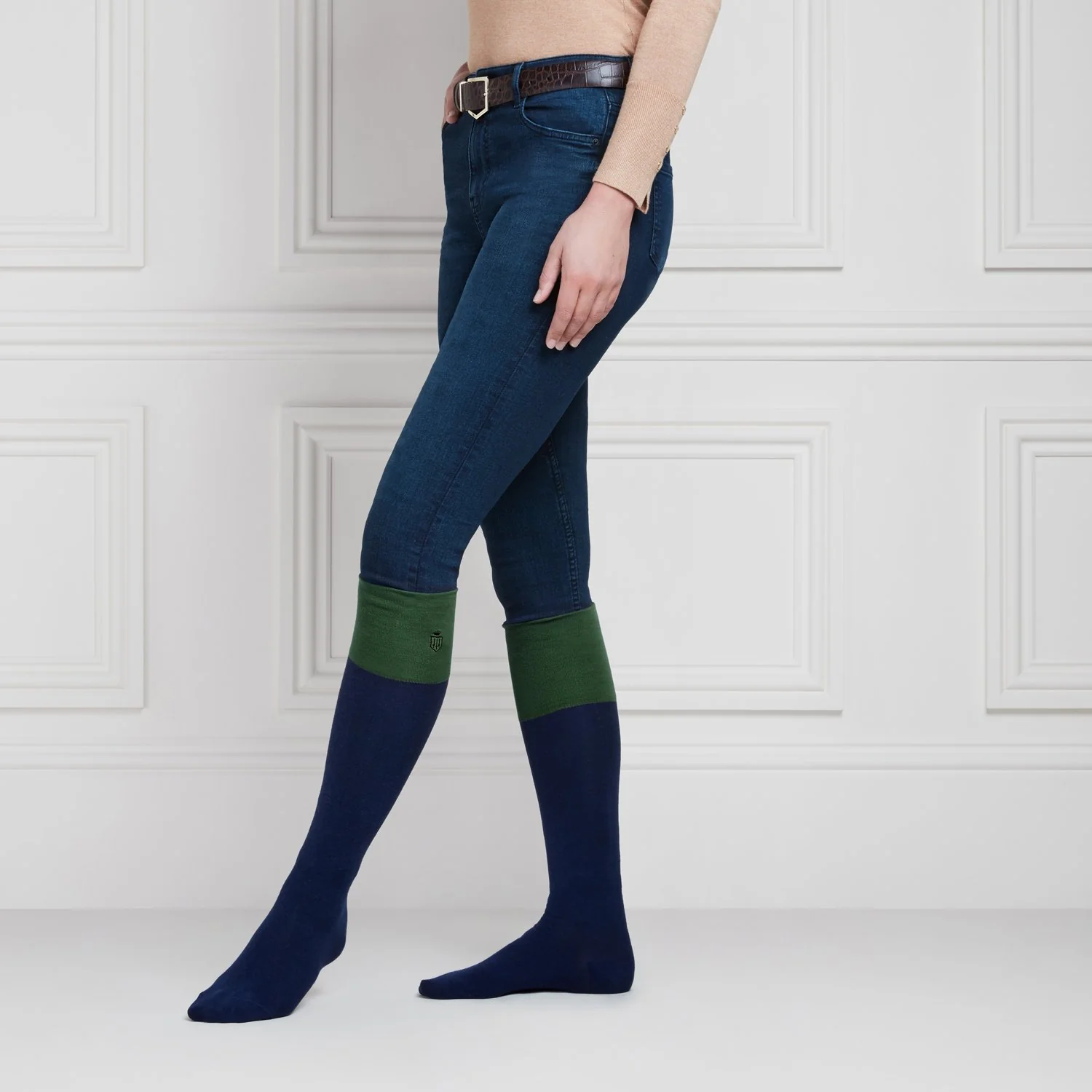Signature Knee High Socks - Navy & Forest - Image 3
