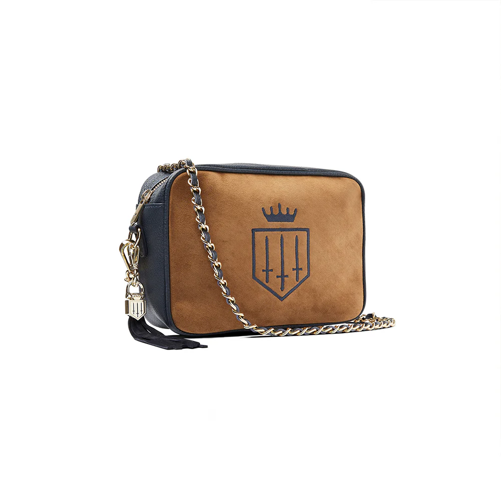 Finsbury Cross Body Bag - Tan/Navy - Image 3