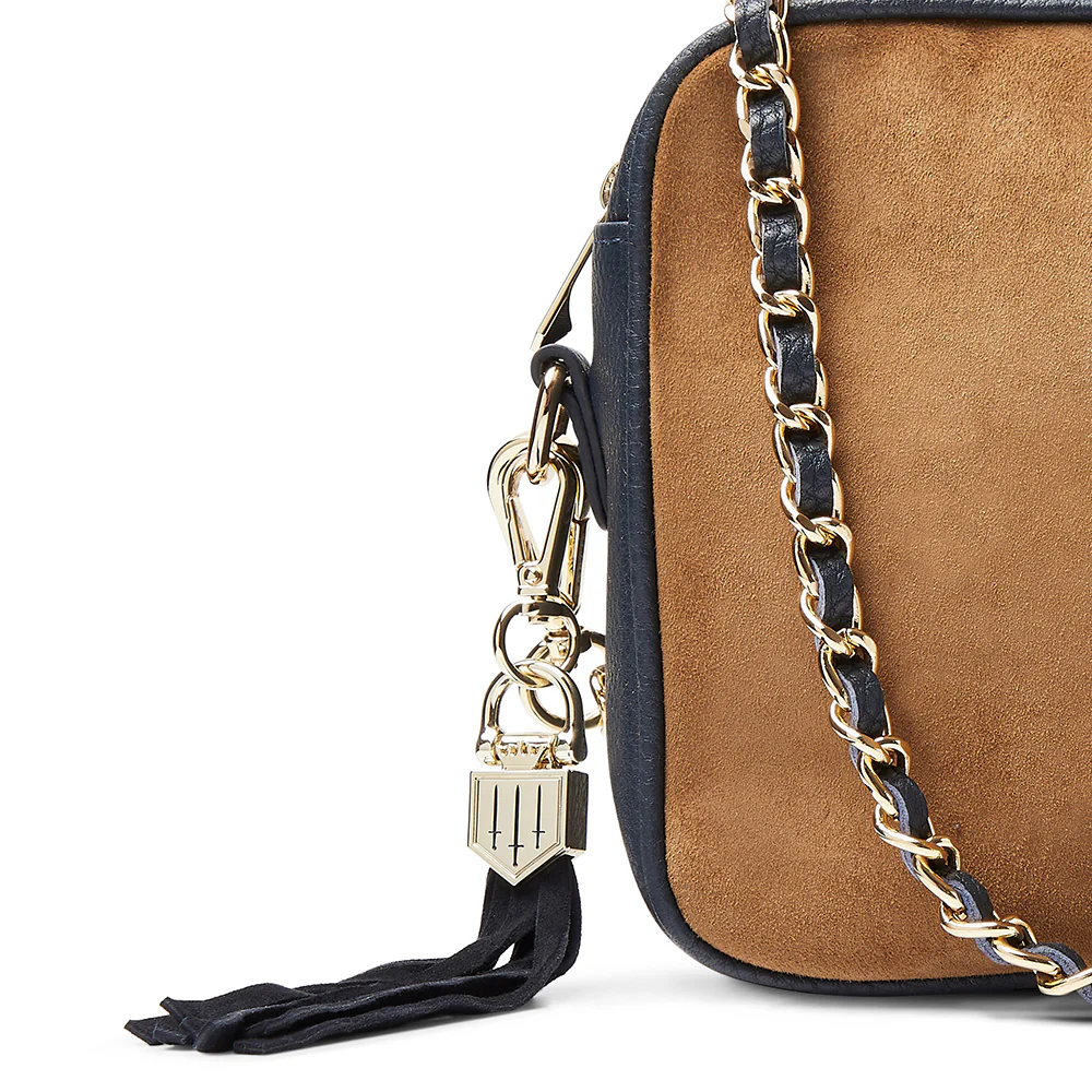 Finsbury Cross Body Bag - Tan/Navy - Image 4