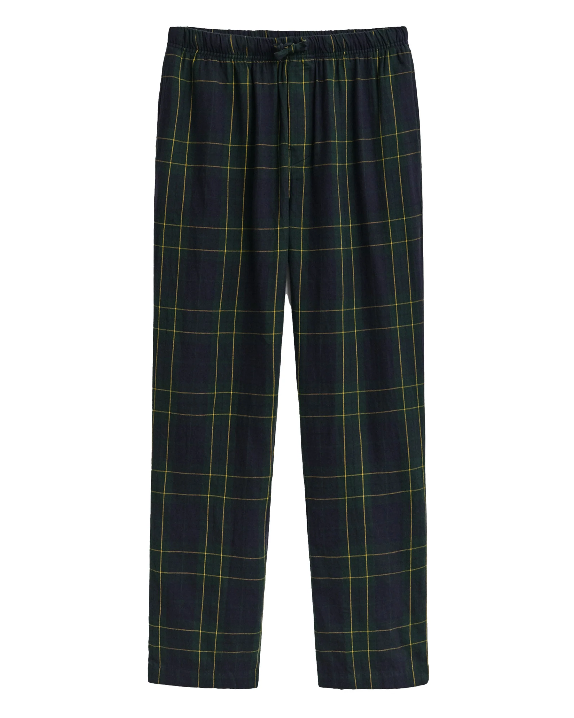 Flannel Check Pants - Forest Green
