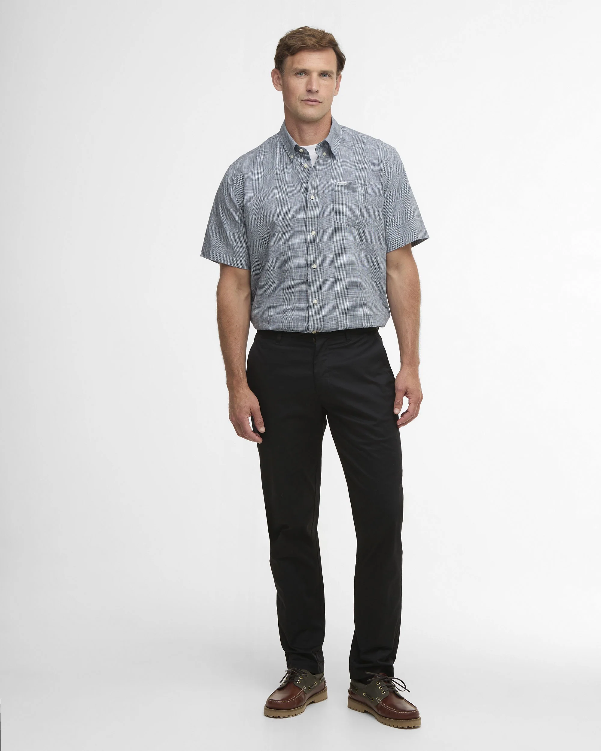 Fleming Linen Blend Regular Shirt - Navy - Image 3