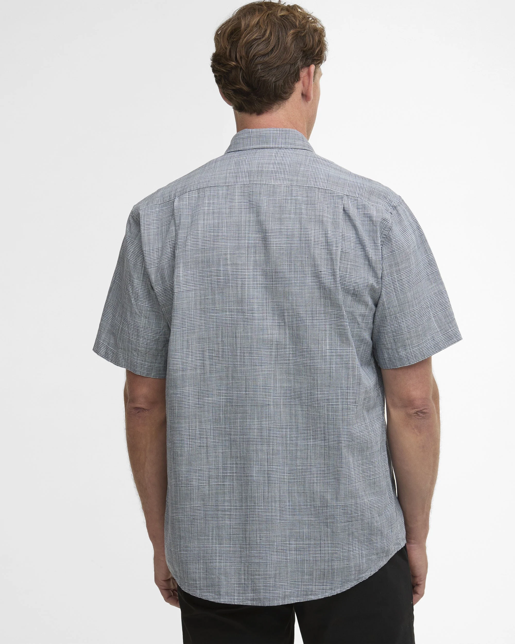 Fleming Linen Blend Regular Shirt - Navy - Image 4