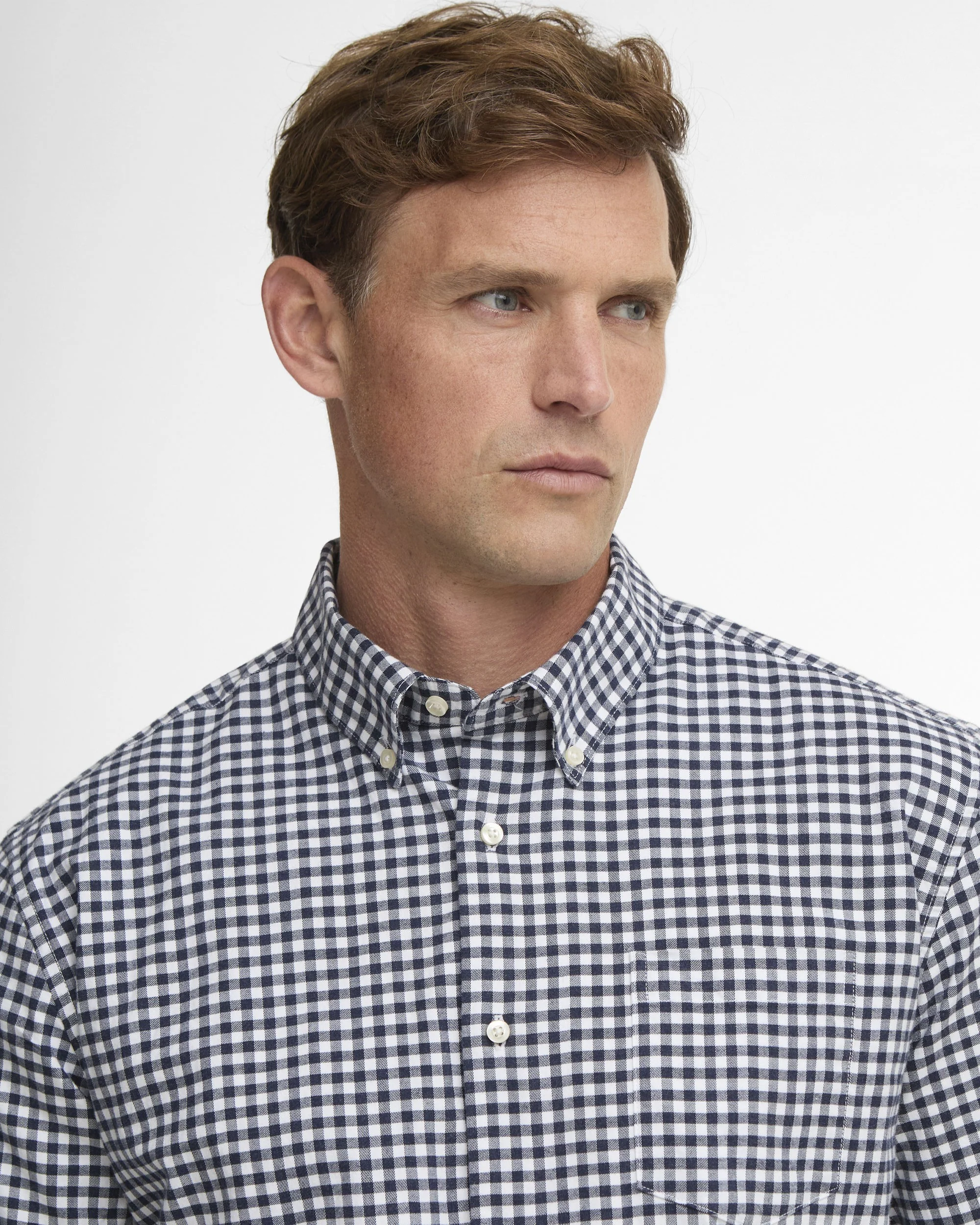 Gingham Aukside Regular Shirt - Navy - Image 4