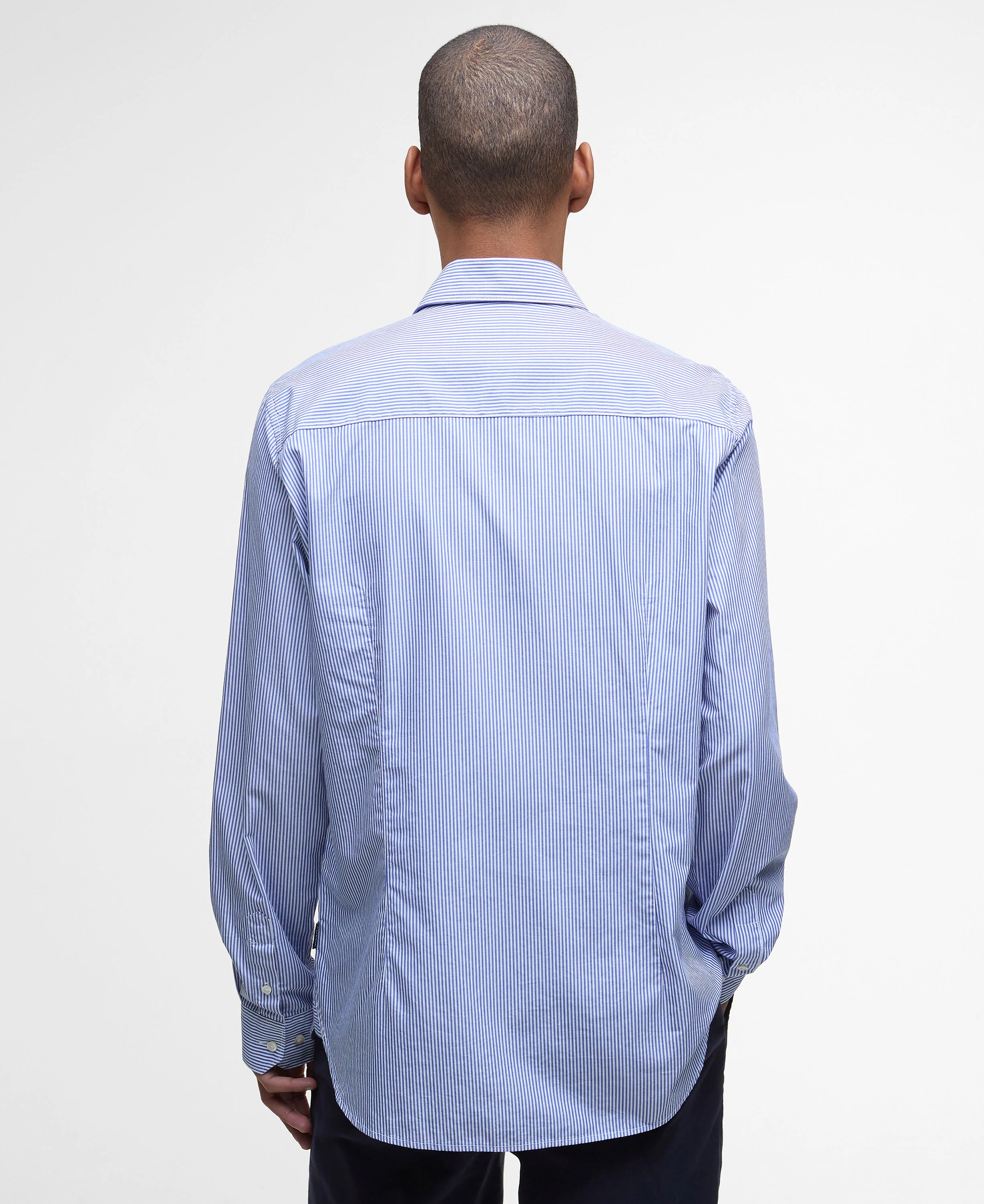 Graham Striped Tailored Shirt - Navy - Image 4
