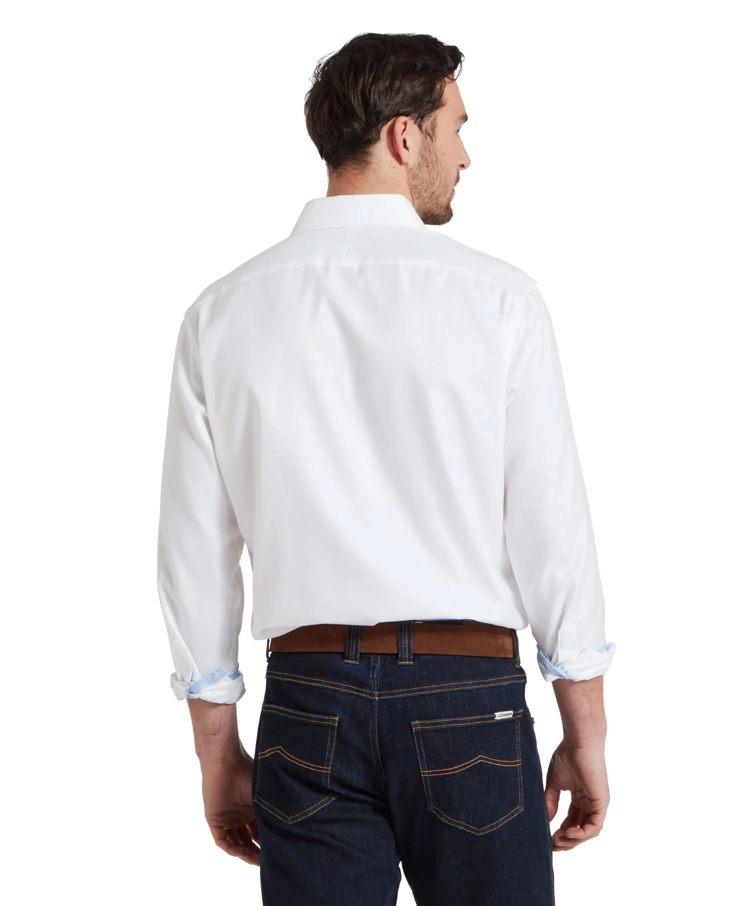 Greenwich Tailored Shirt - White Diagonal - Image 4