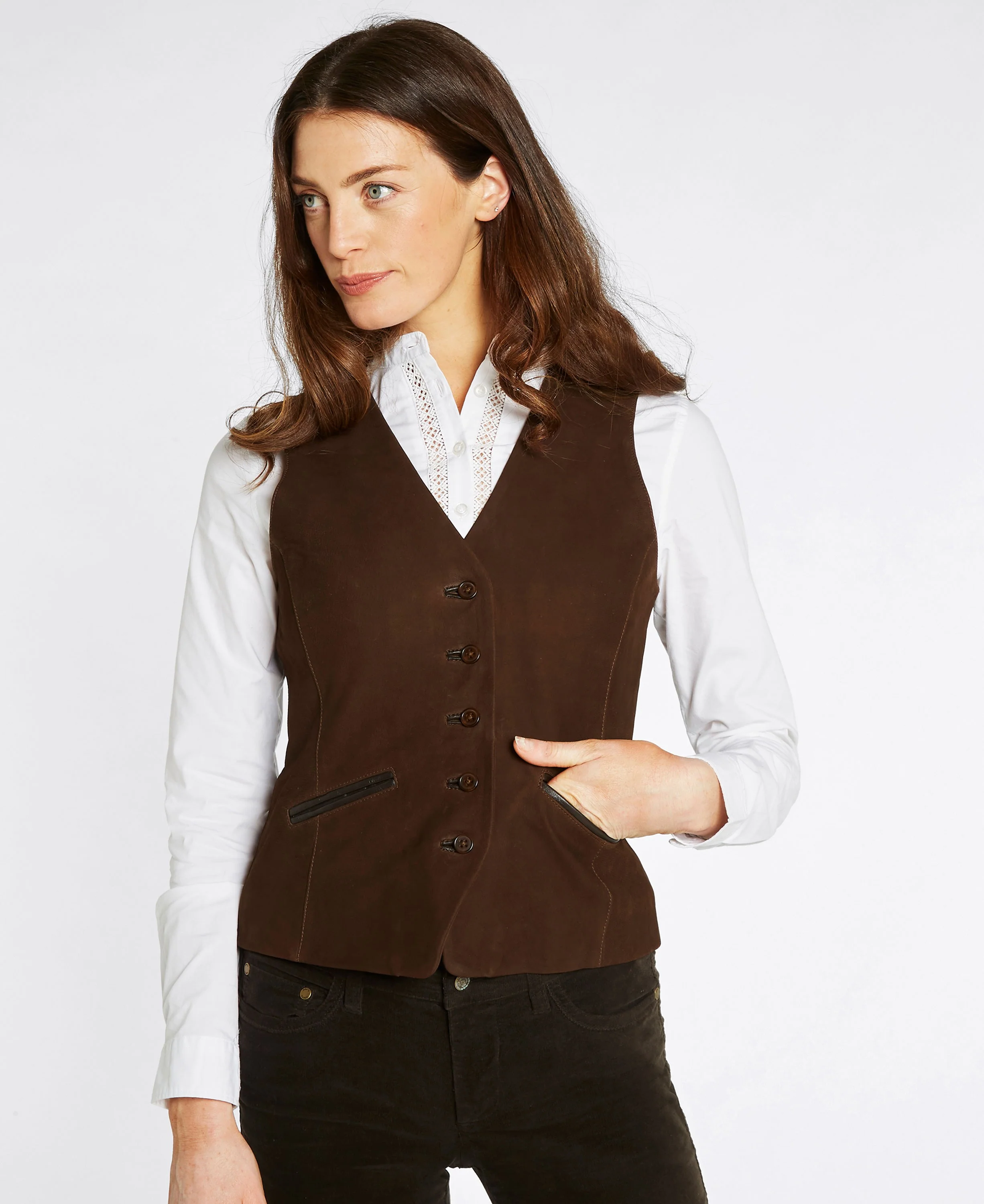 Greville Waistcoat - Walnut - Image 4