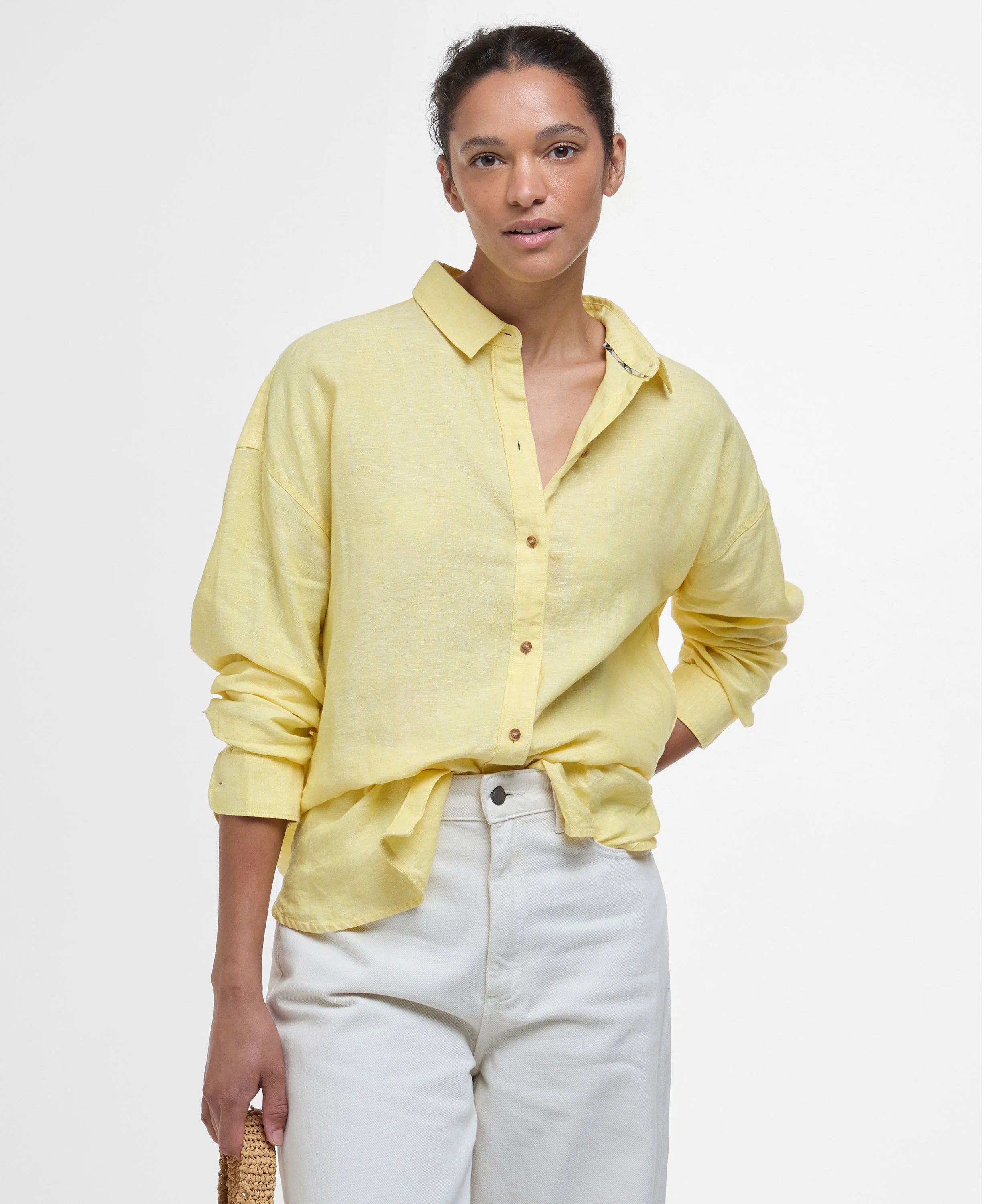 Hampton Relaxed Linen Shirt - Sunray Yellow - Image 2
