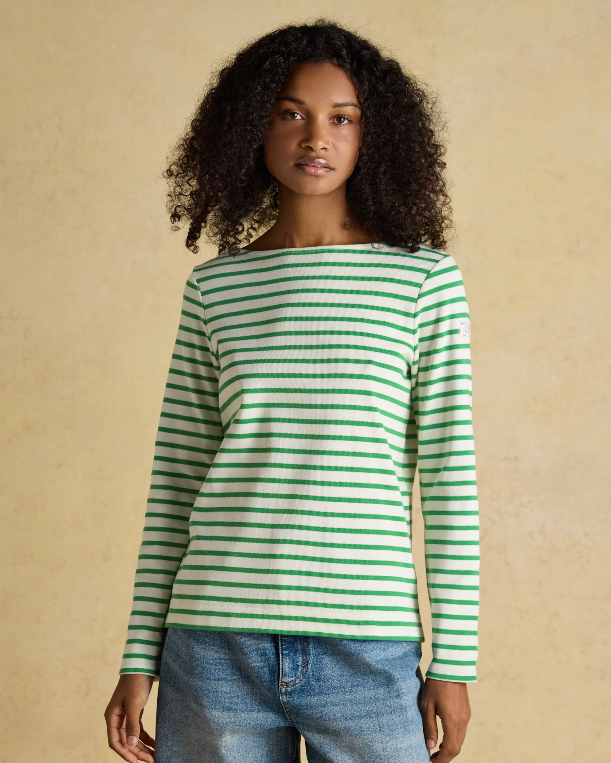 Harbour T-Shirt - Green Stripe - Image 2