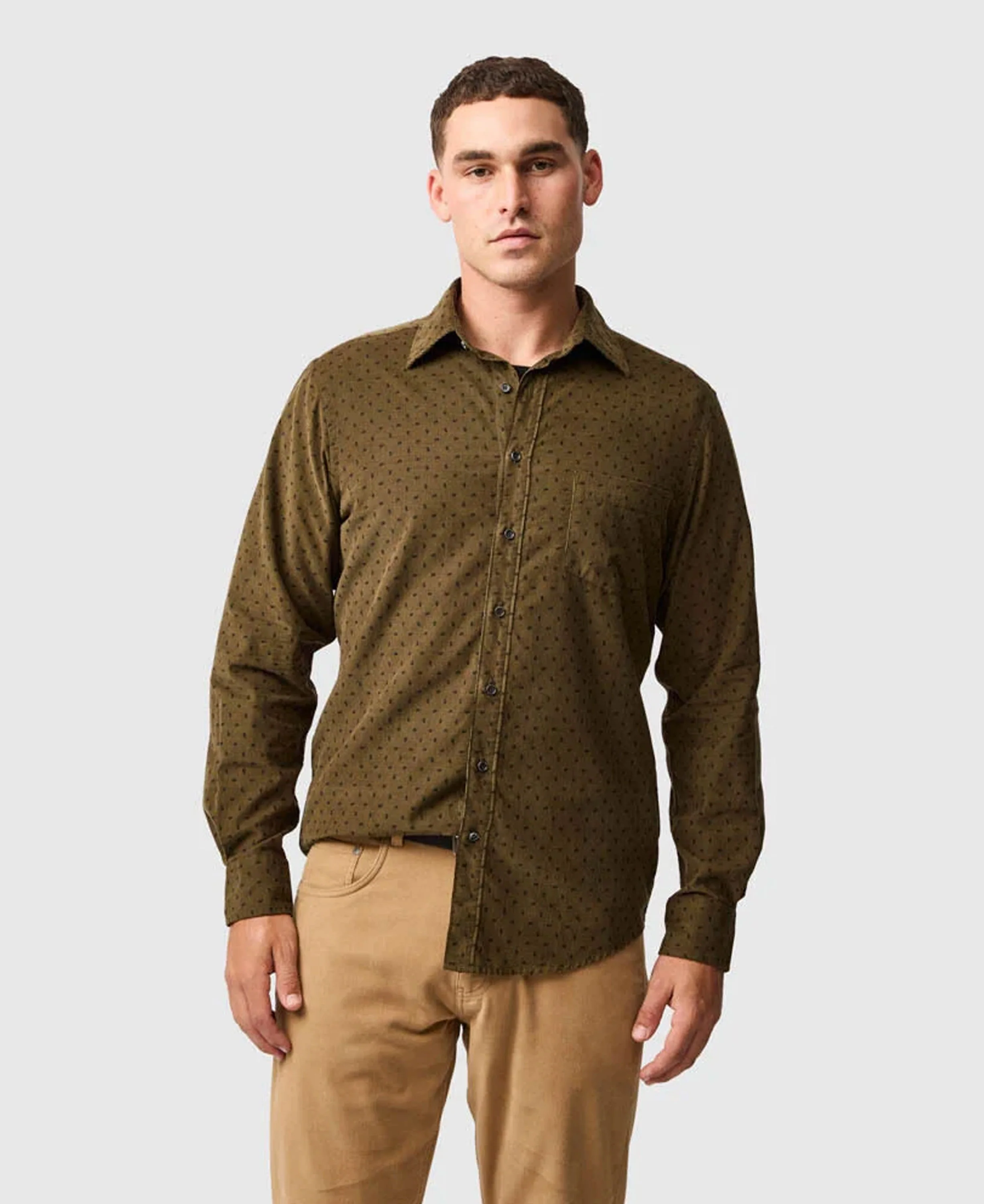 Harrington Sports Fit Shirt - Moss - Image 2