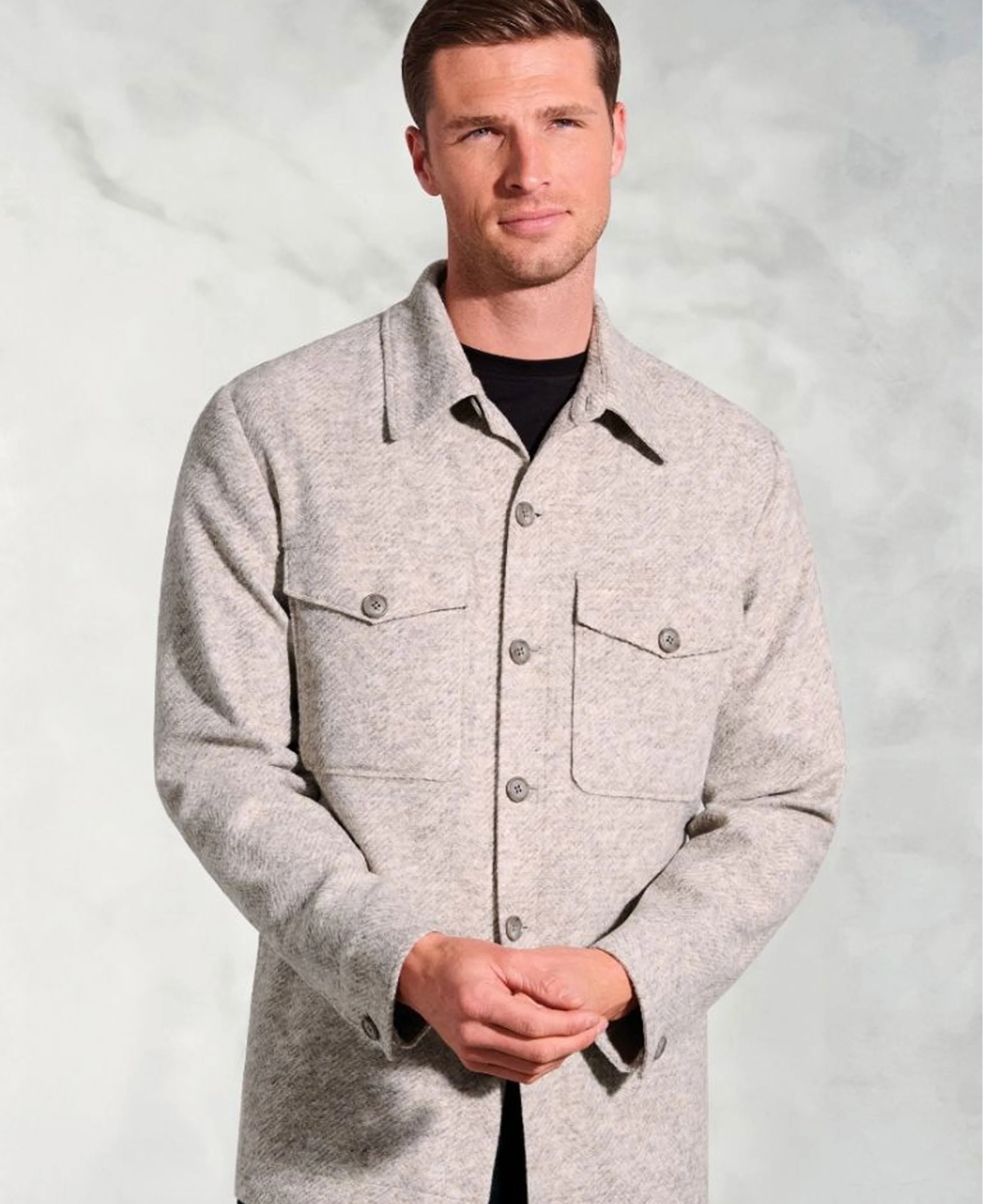 Hemmingway Textured Overshirt - Ecru