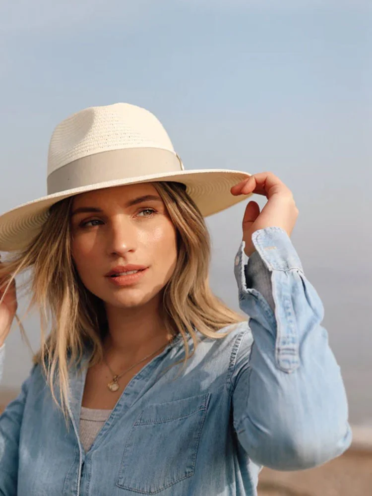 Hemley Fedora - Cream/Pebble - Image 3