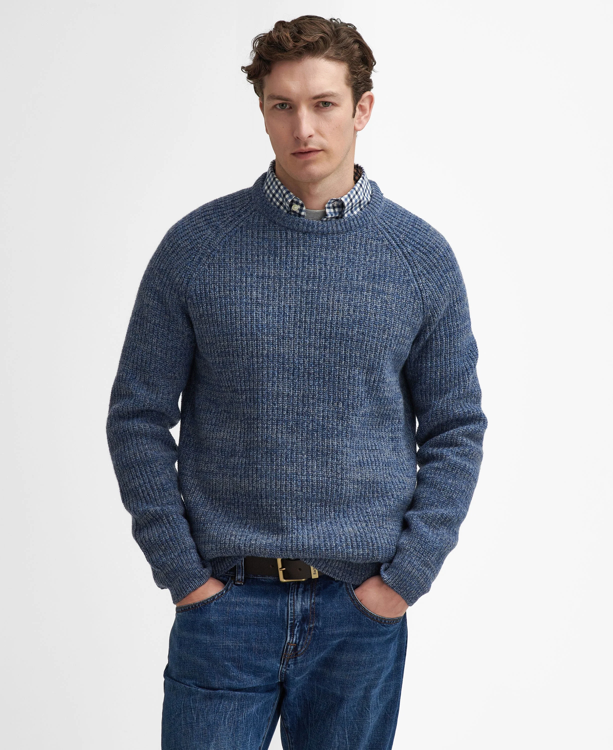 Horseford Crew Neck Jumper - River Blue - Image 2