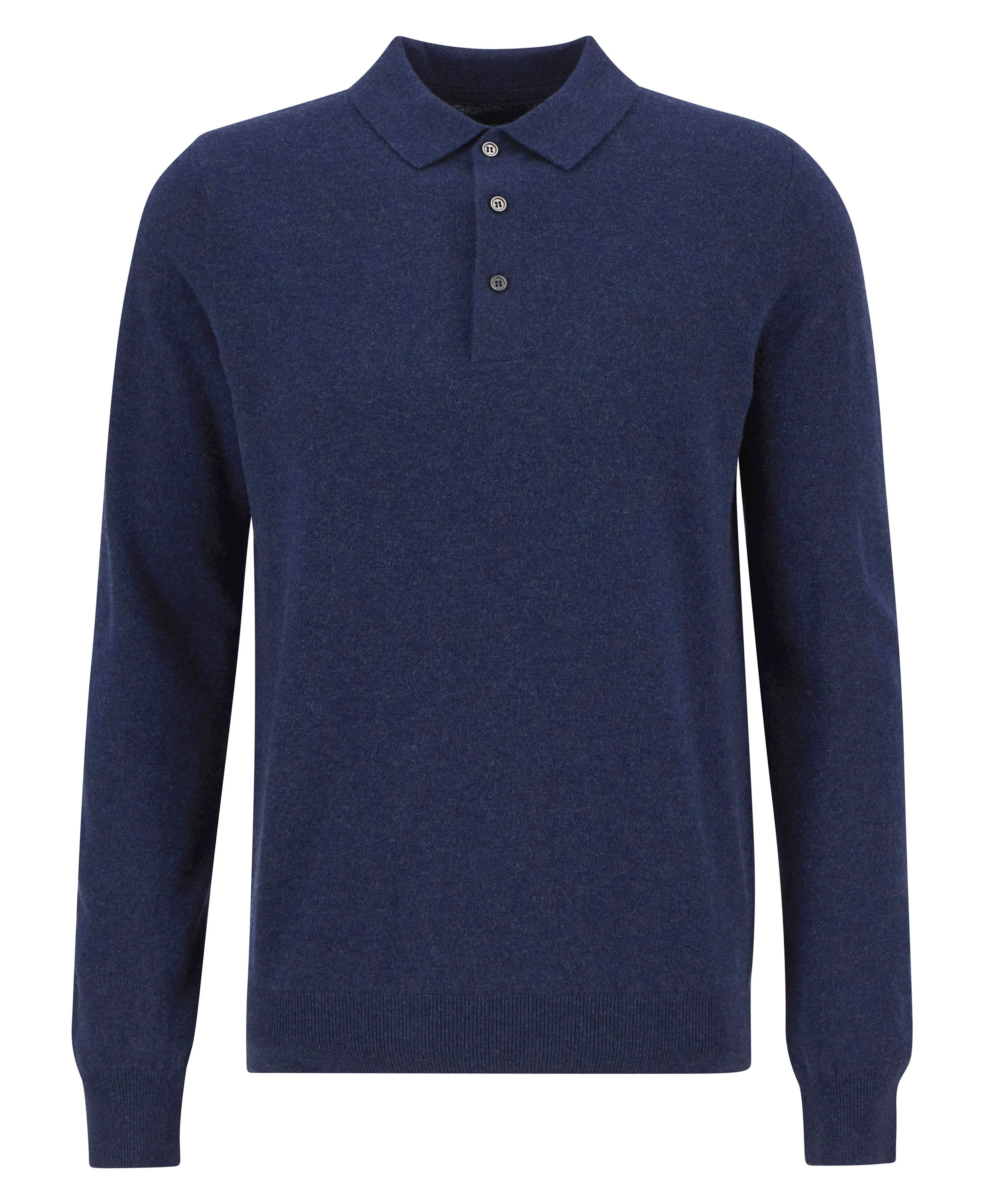 Hutherston Knitted Polo Shirt - Navy Marl