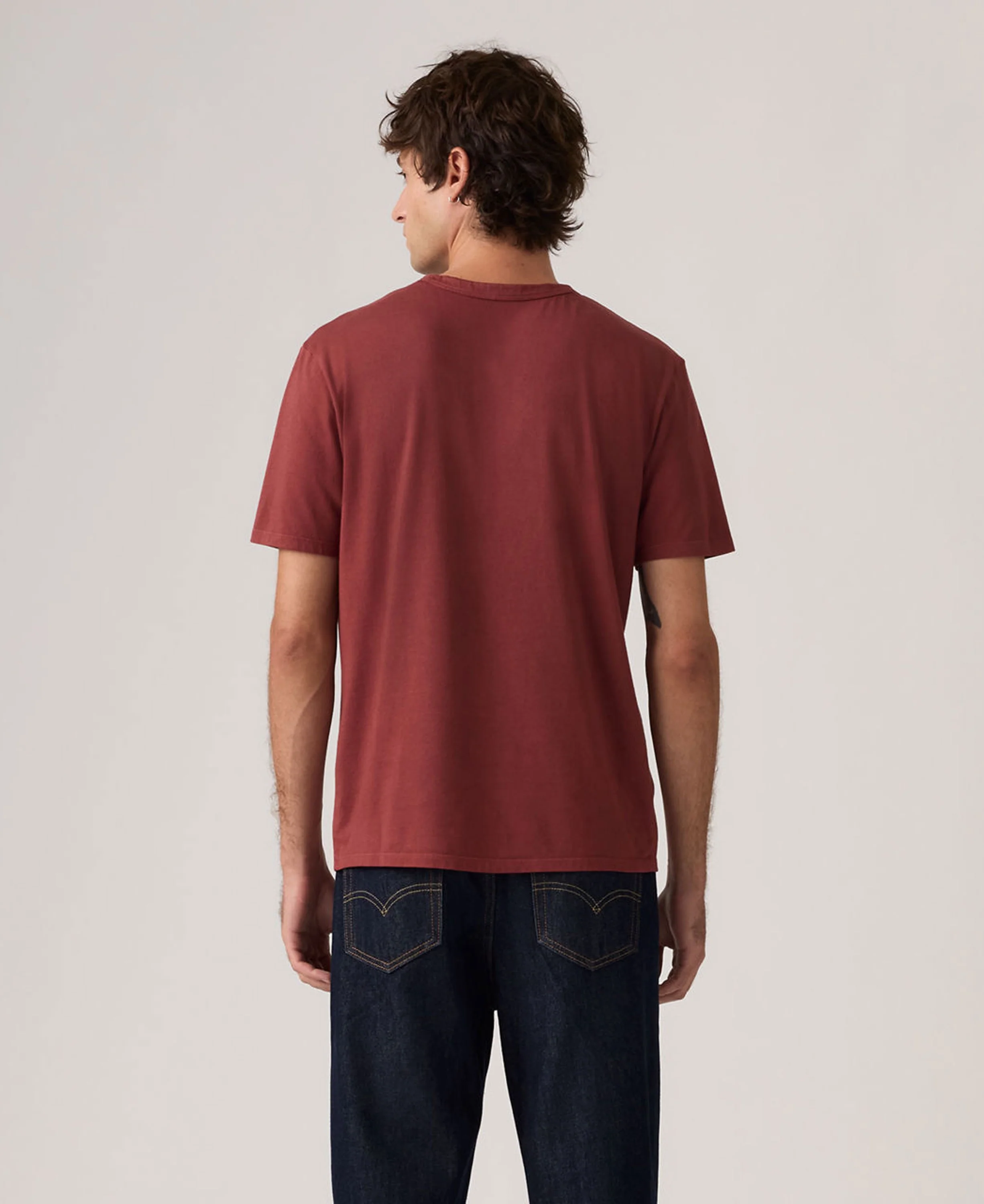 Icon Tee Garment Dye - Oxblood Red Garment - Image 3