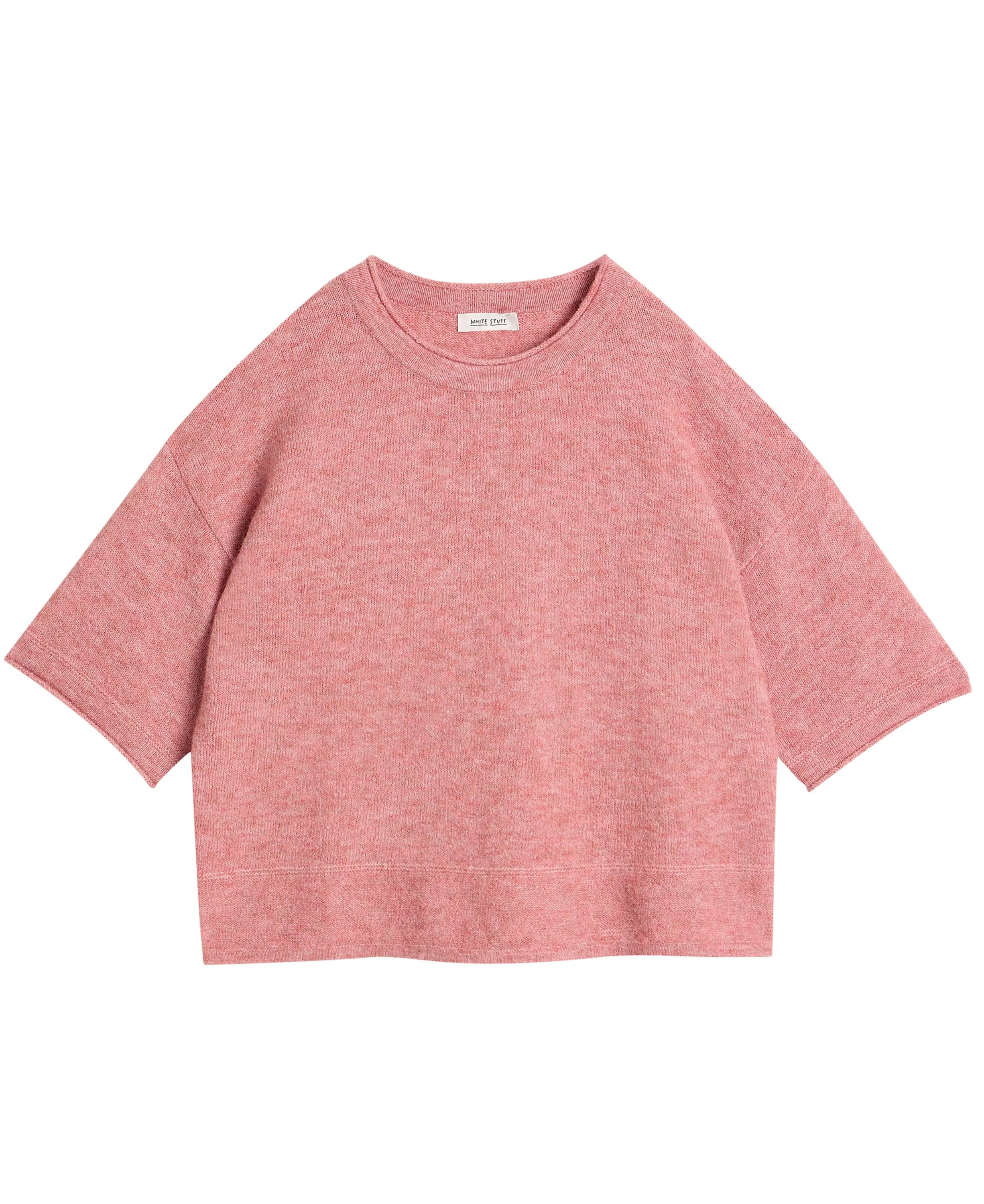 Kate Knitted Tee - Mid Pink