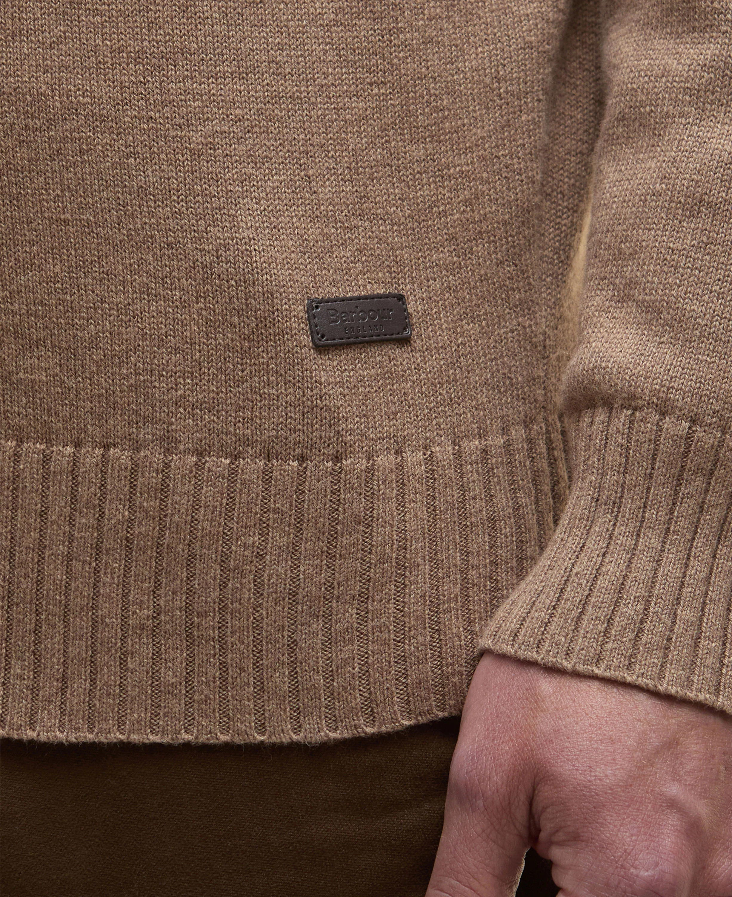 Kelson Half Zip Knitted Jumper - Stone - Image 5