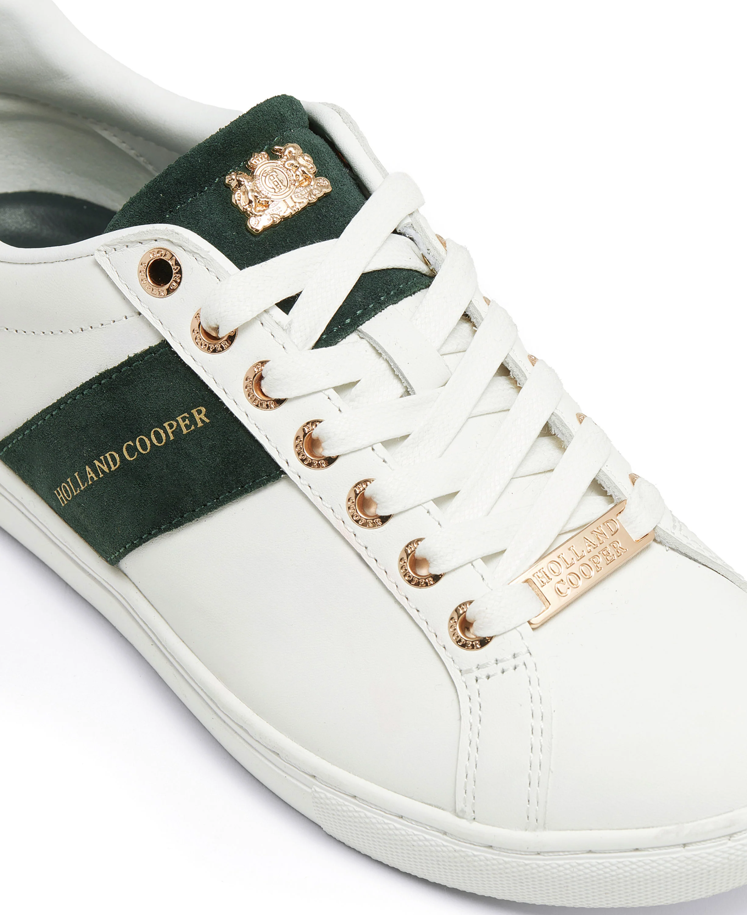 Knightsbridge Court Trainer - White/Racing Green - Image 7