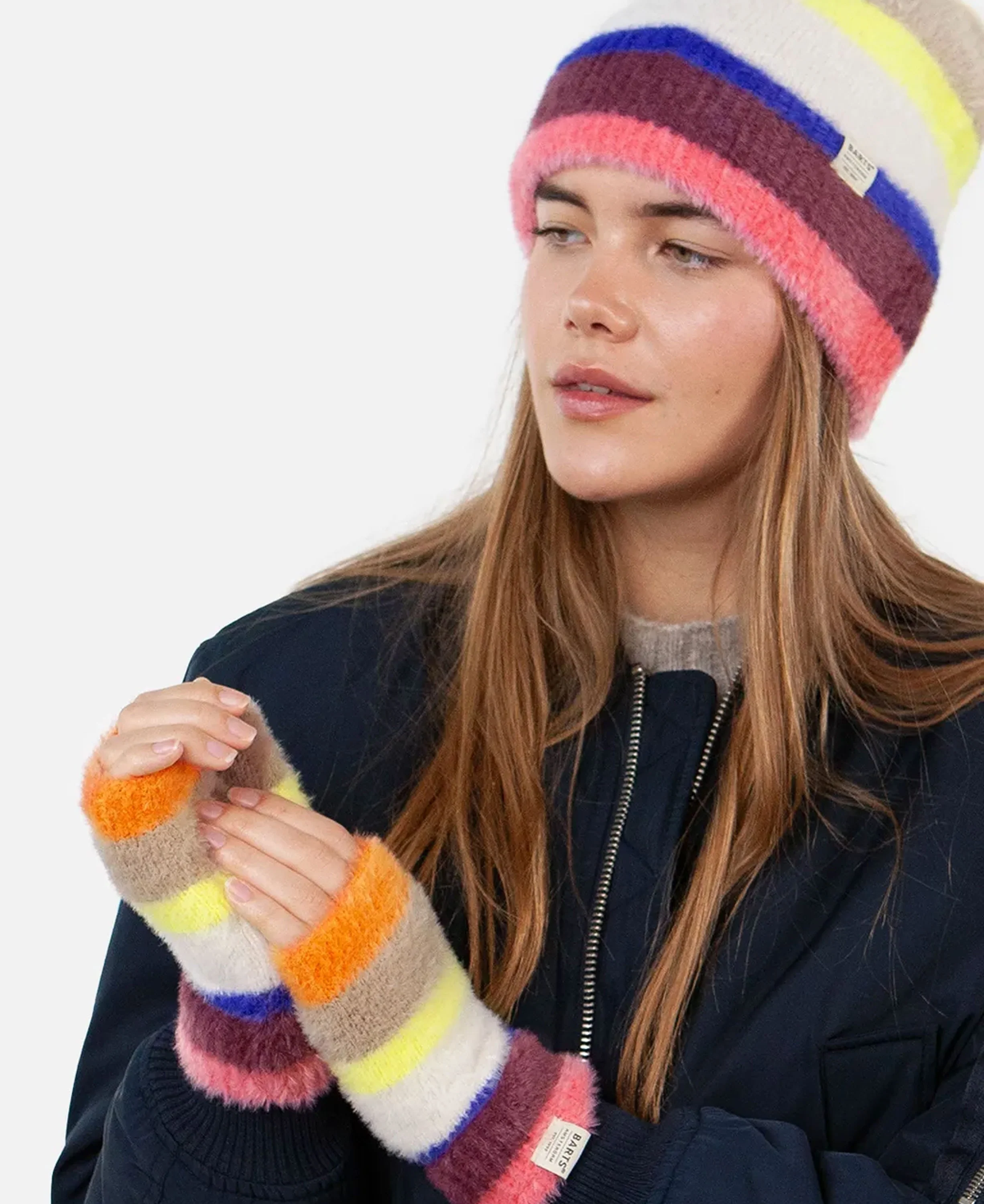 Kumana Fingerless Gloves - Magenta - Image 2