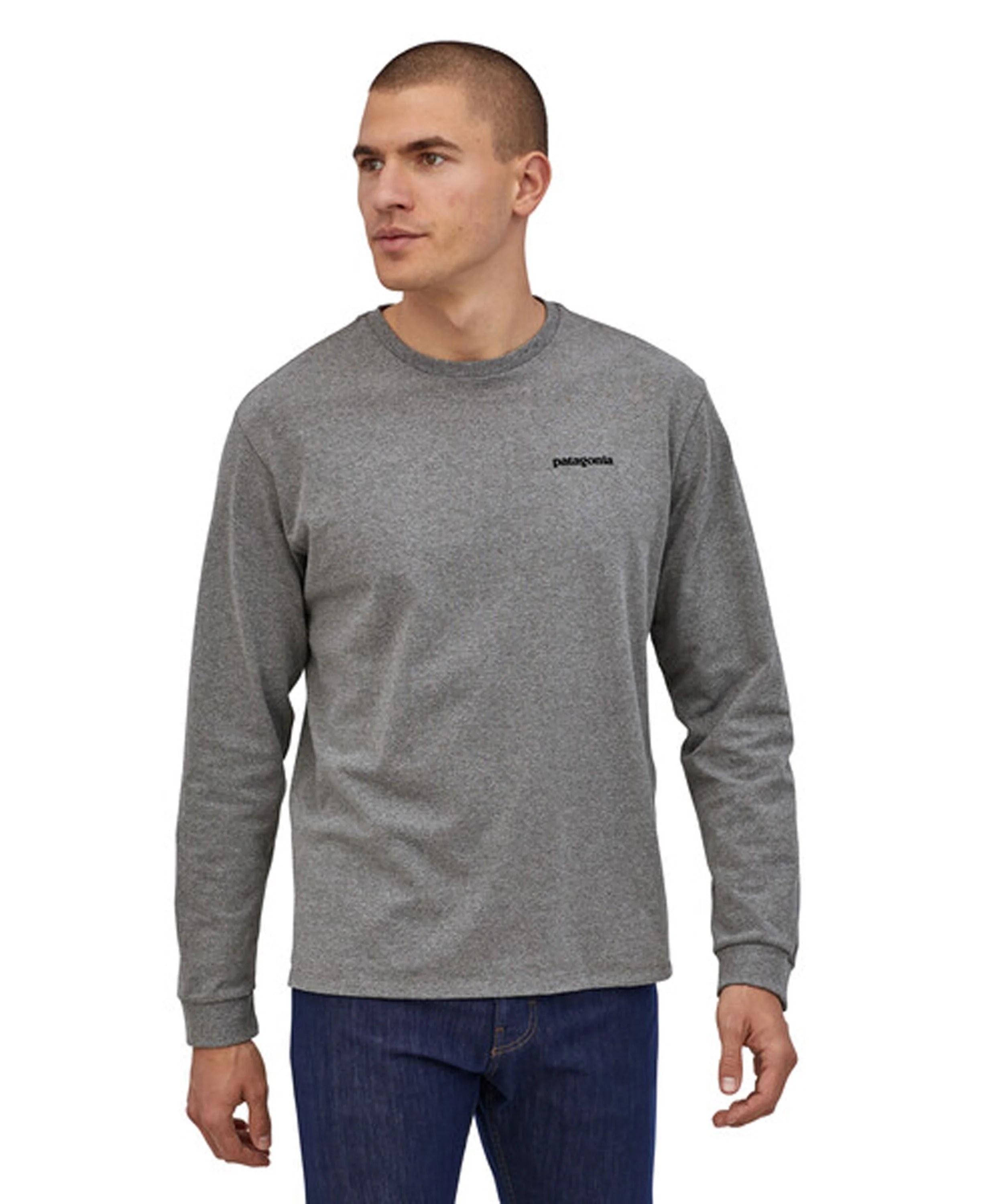 Long Sleeve P-6 Logo Responsibili-Tee - Gravel Heather - Image 3