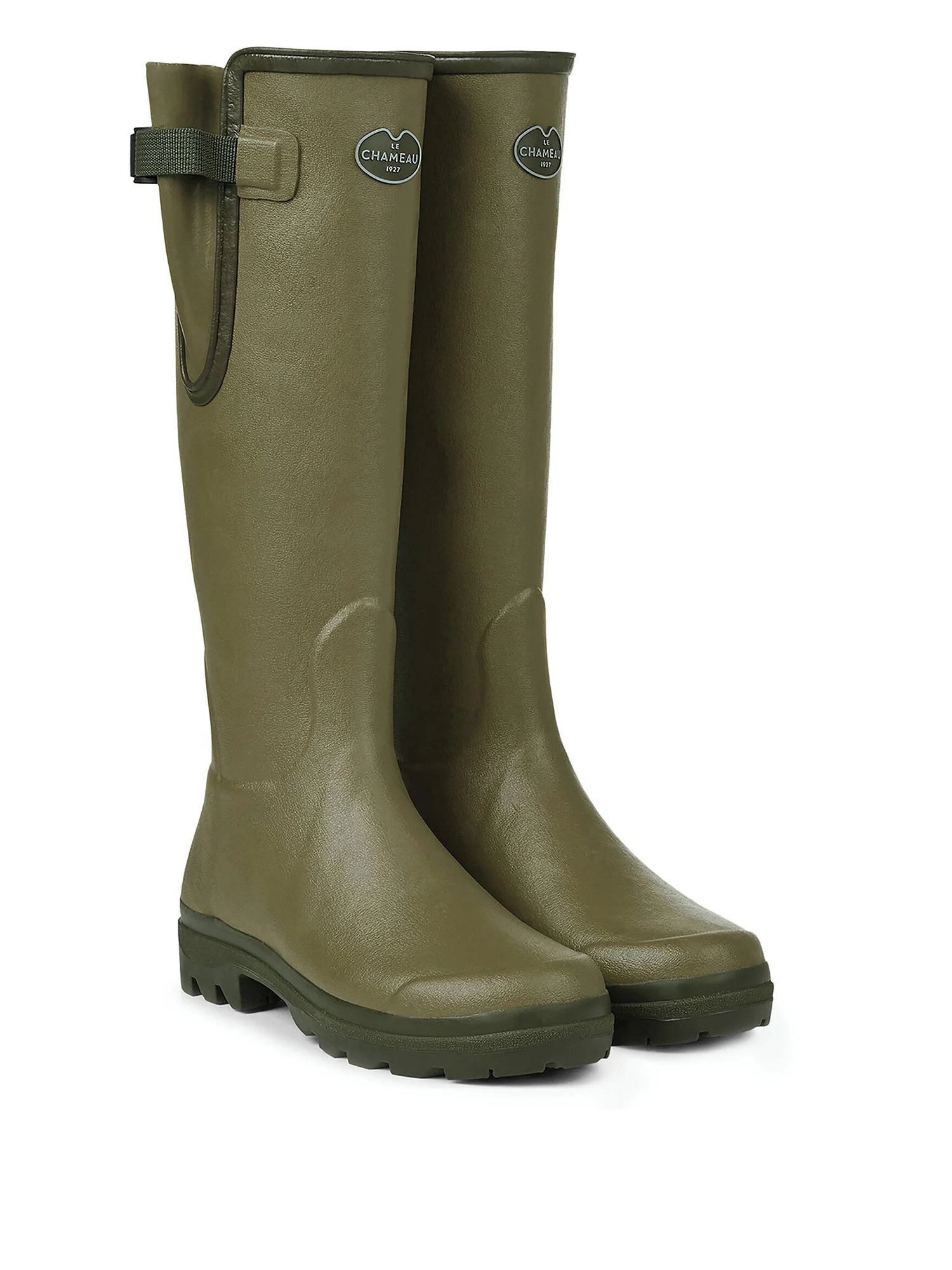 Vierzon Jersey Lined Wellington Boot - Vert Vierzon - Image 2
