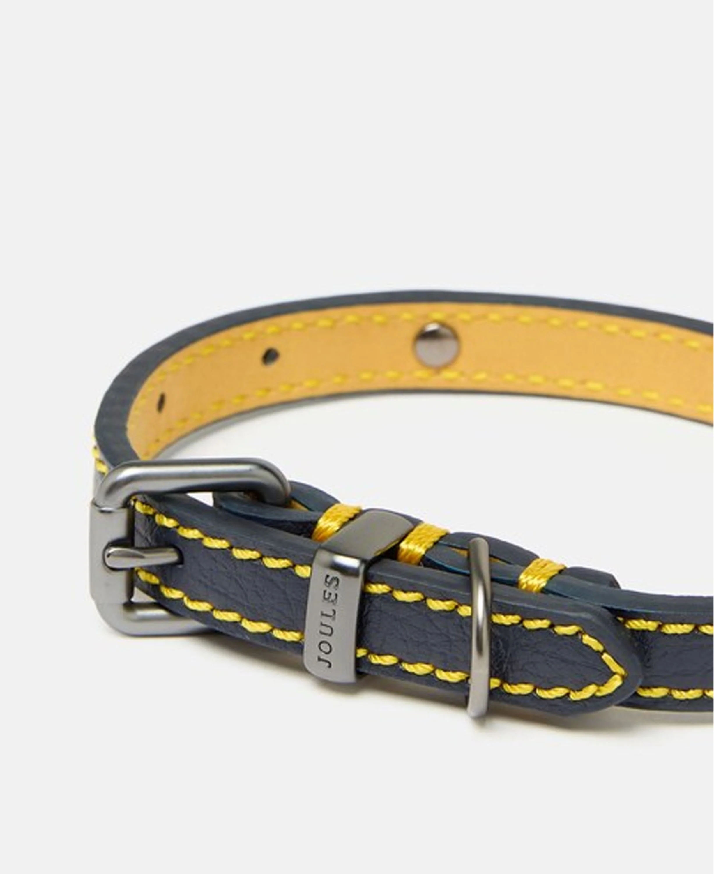 Leather Collar Small - Navy - Image 3