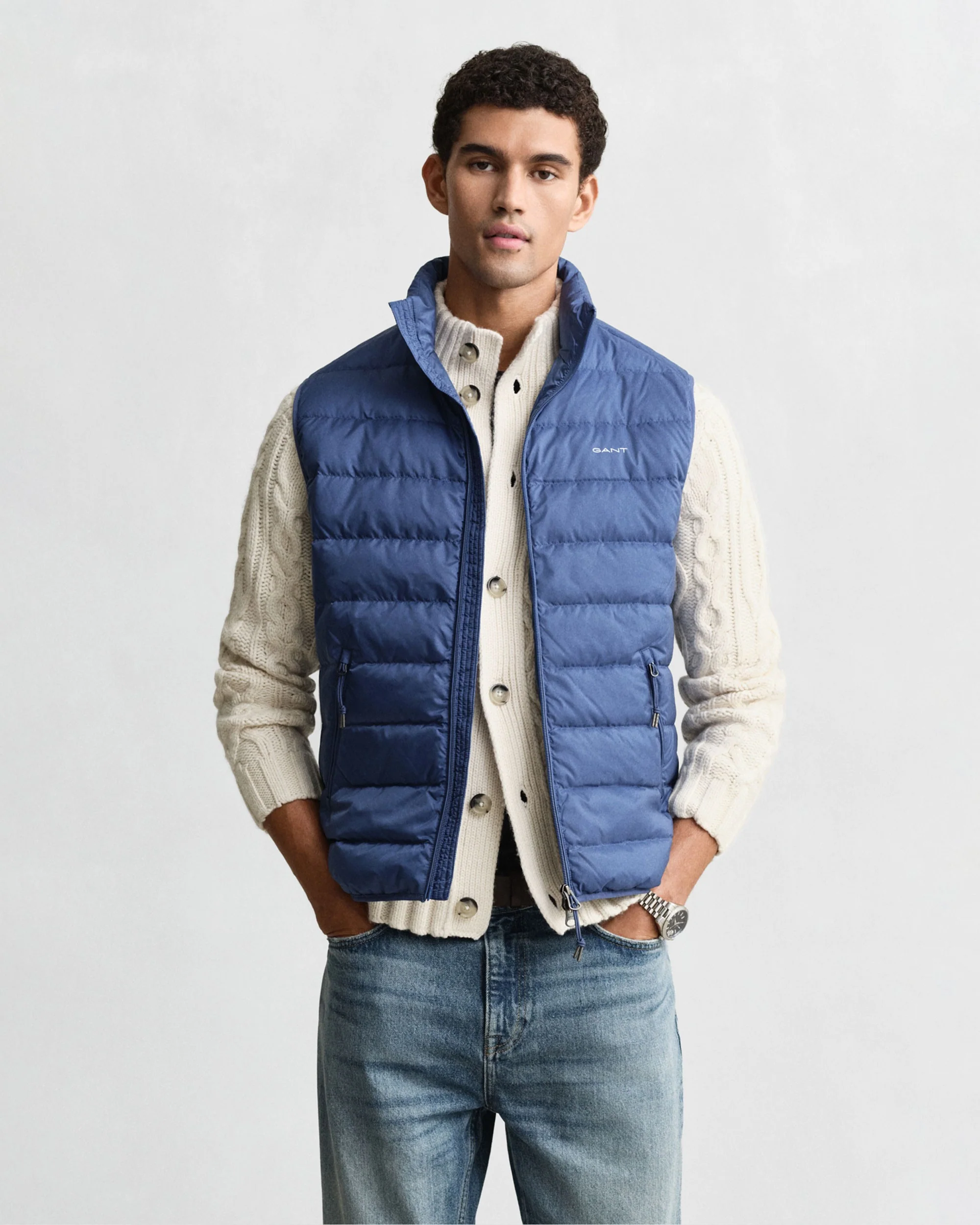 Light Down Vest - Vintage Blue - Image 2