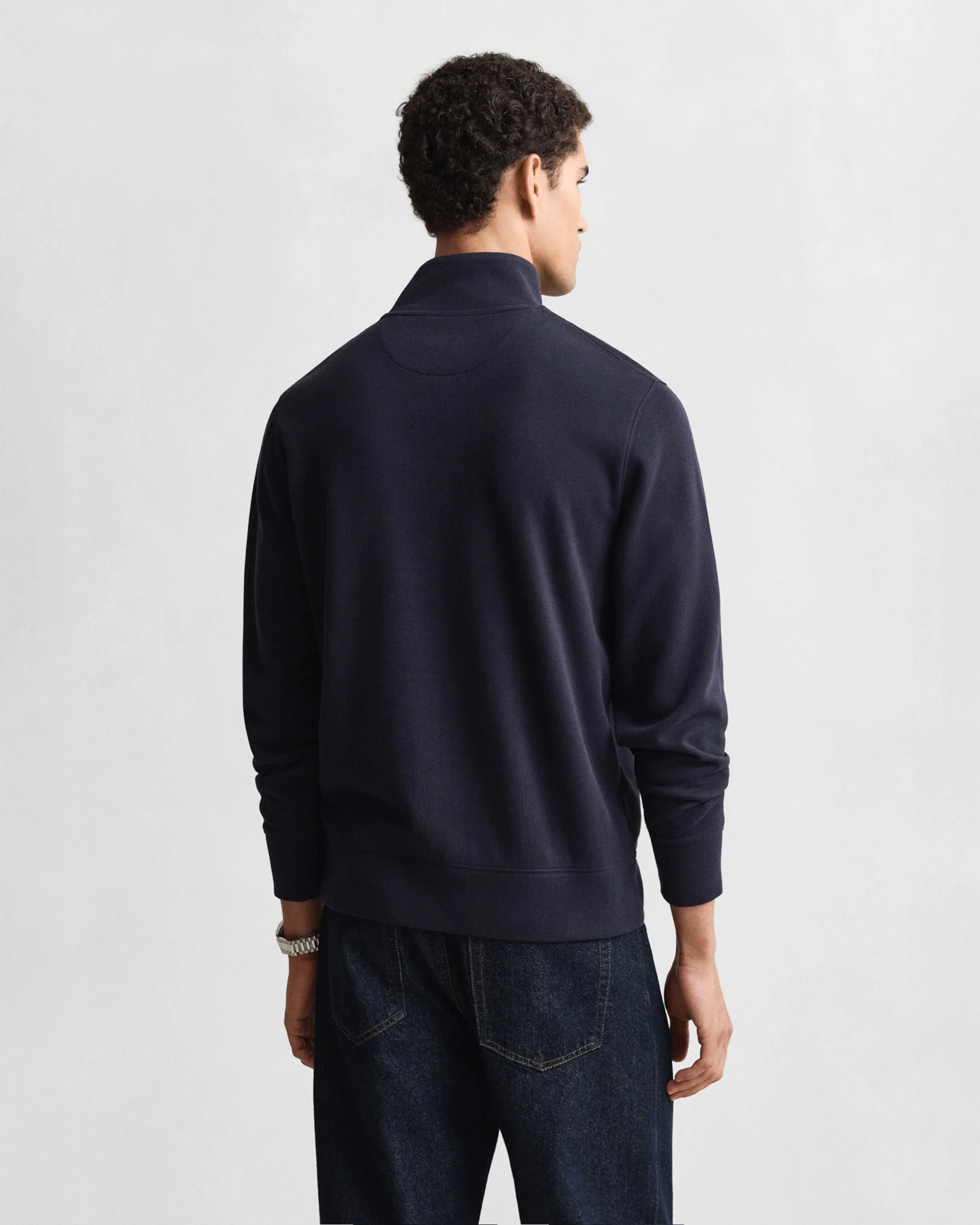 Light Sacker Rib Half-Zip Sweatshirt - Evening Blue - Image 3
