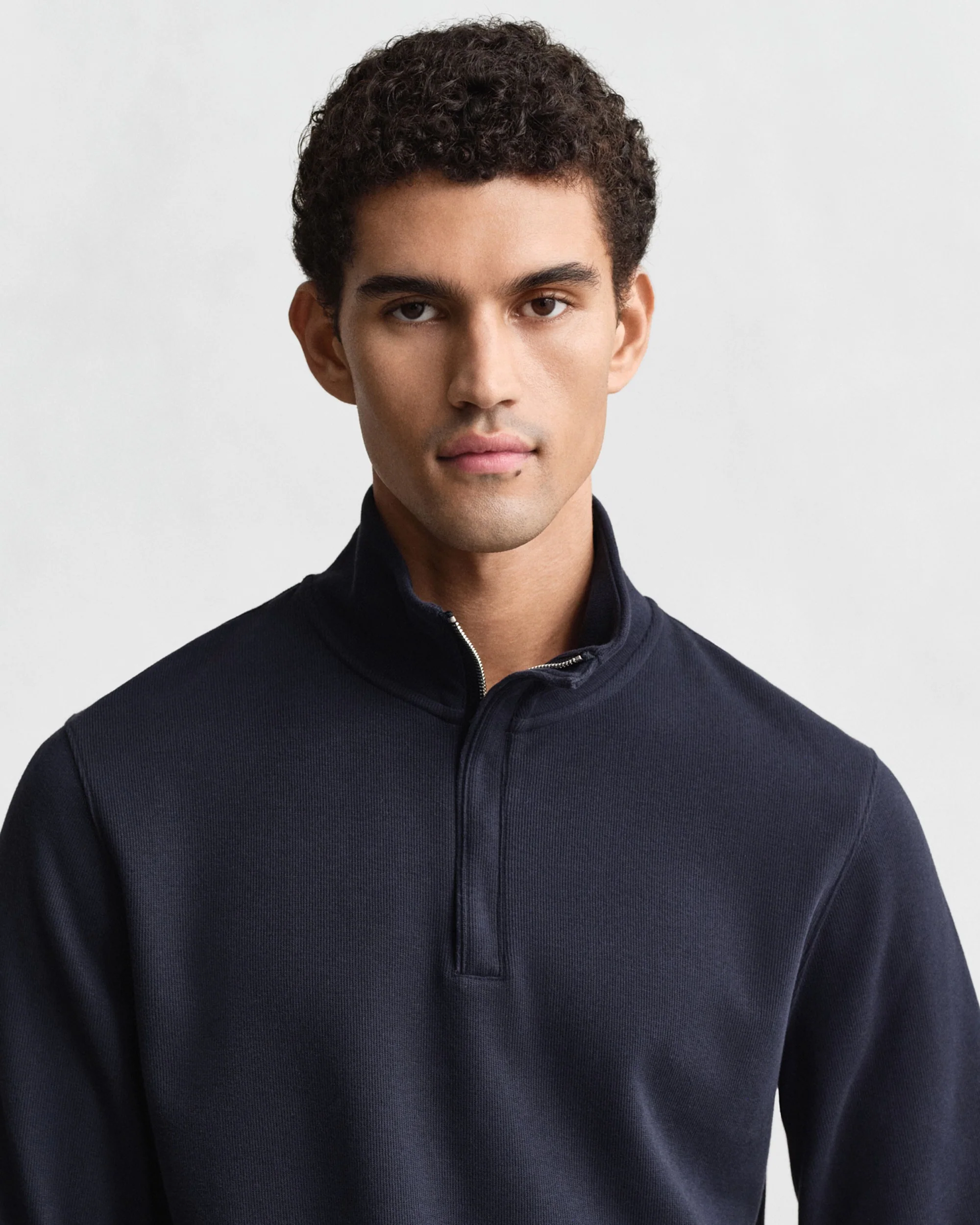 Light Sacker Rib Half-Zip Sweatshirt - Evening Blue - Image 4