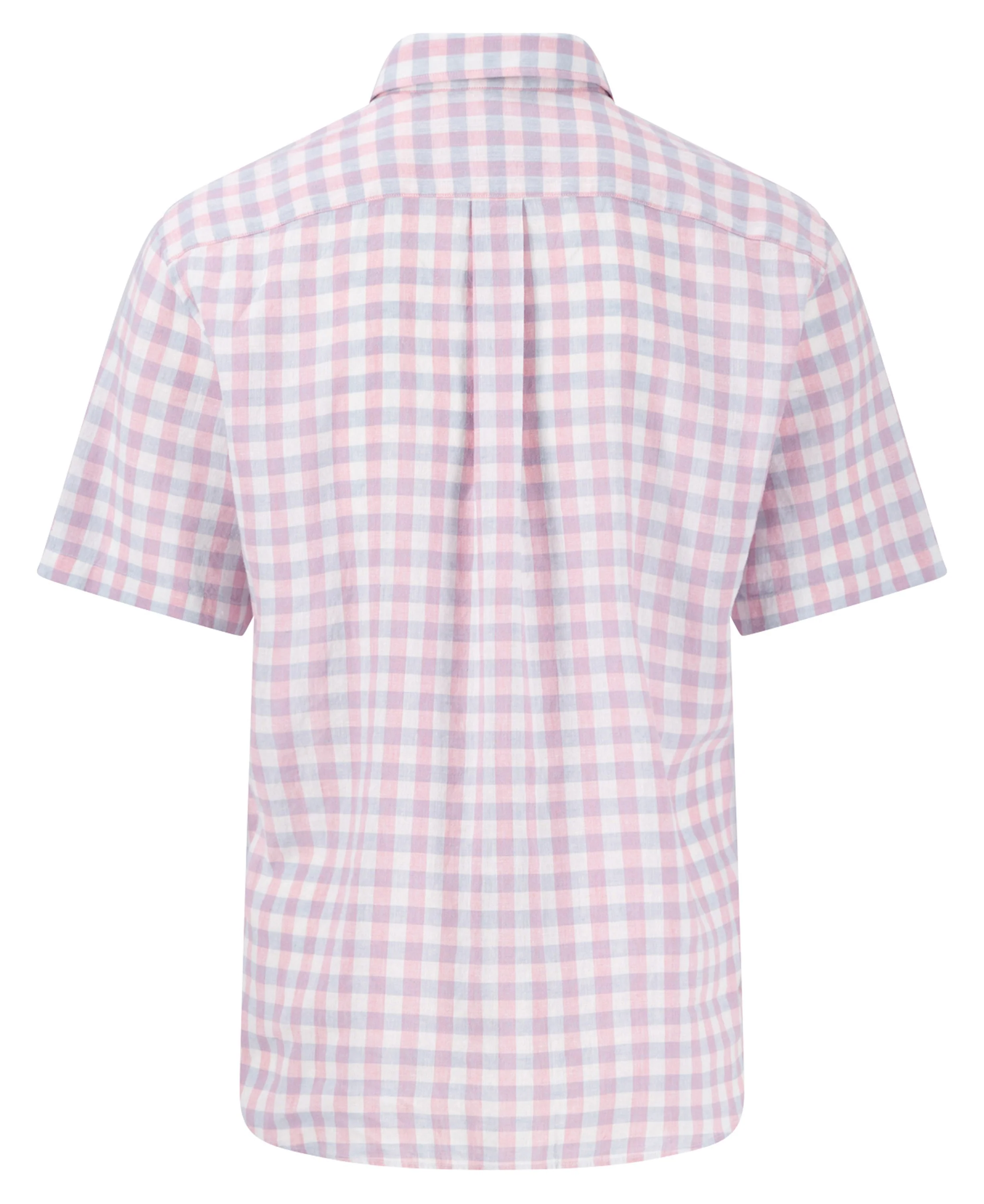 Linen Check Shirt - Peony - Image 2