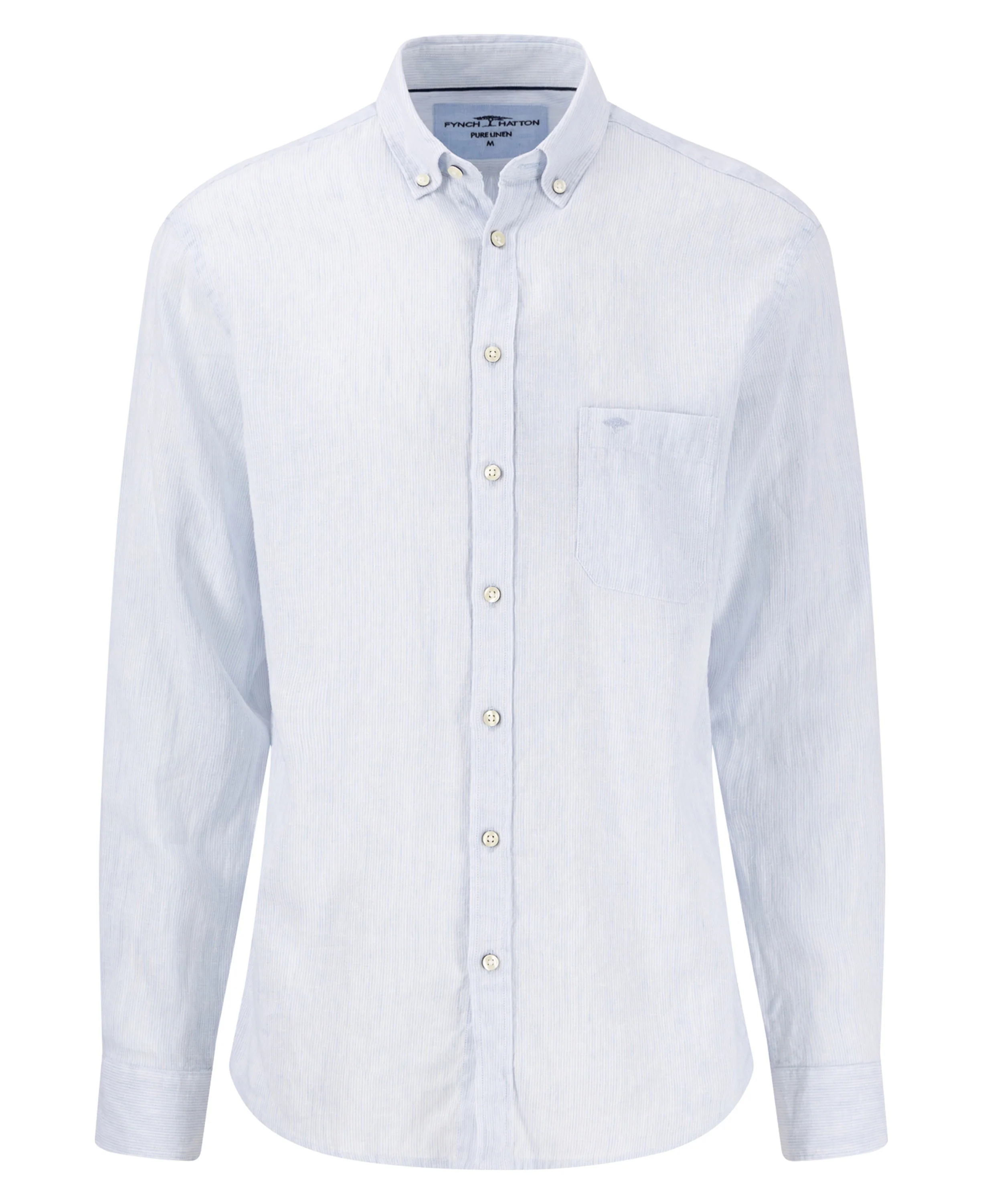 Linen Fine Stripe Shirt - Summer Breeze