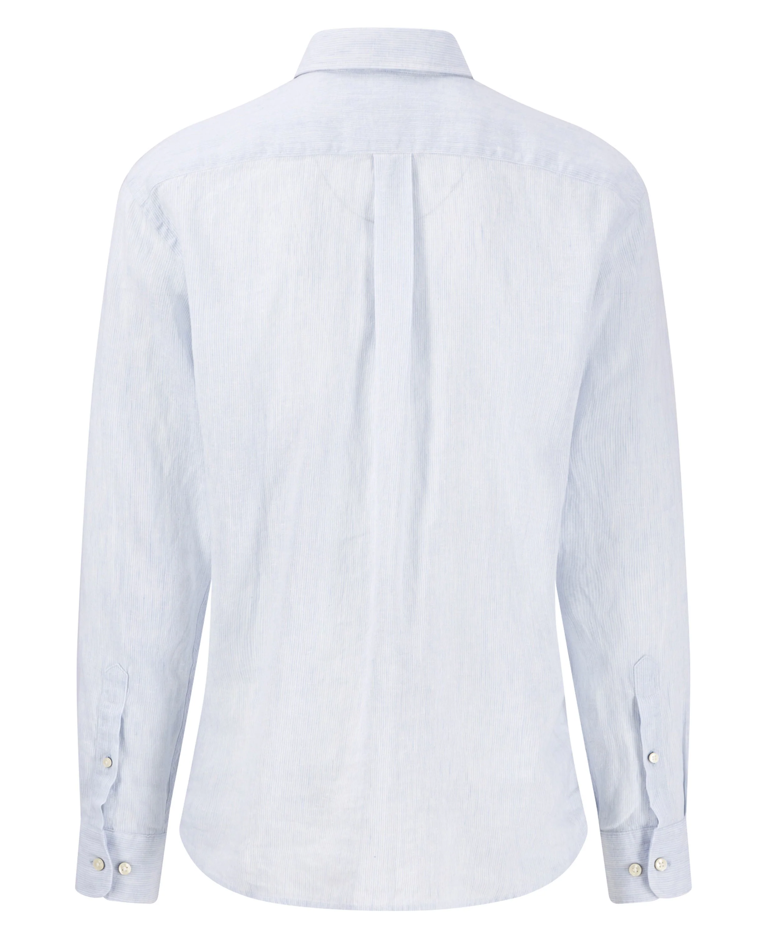 Linen Fine Stripe Shirt - Summer Breeze - Image 2