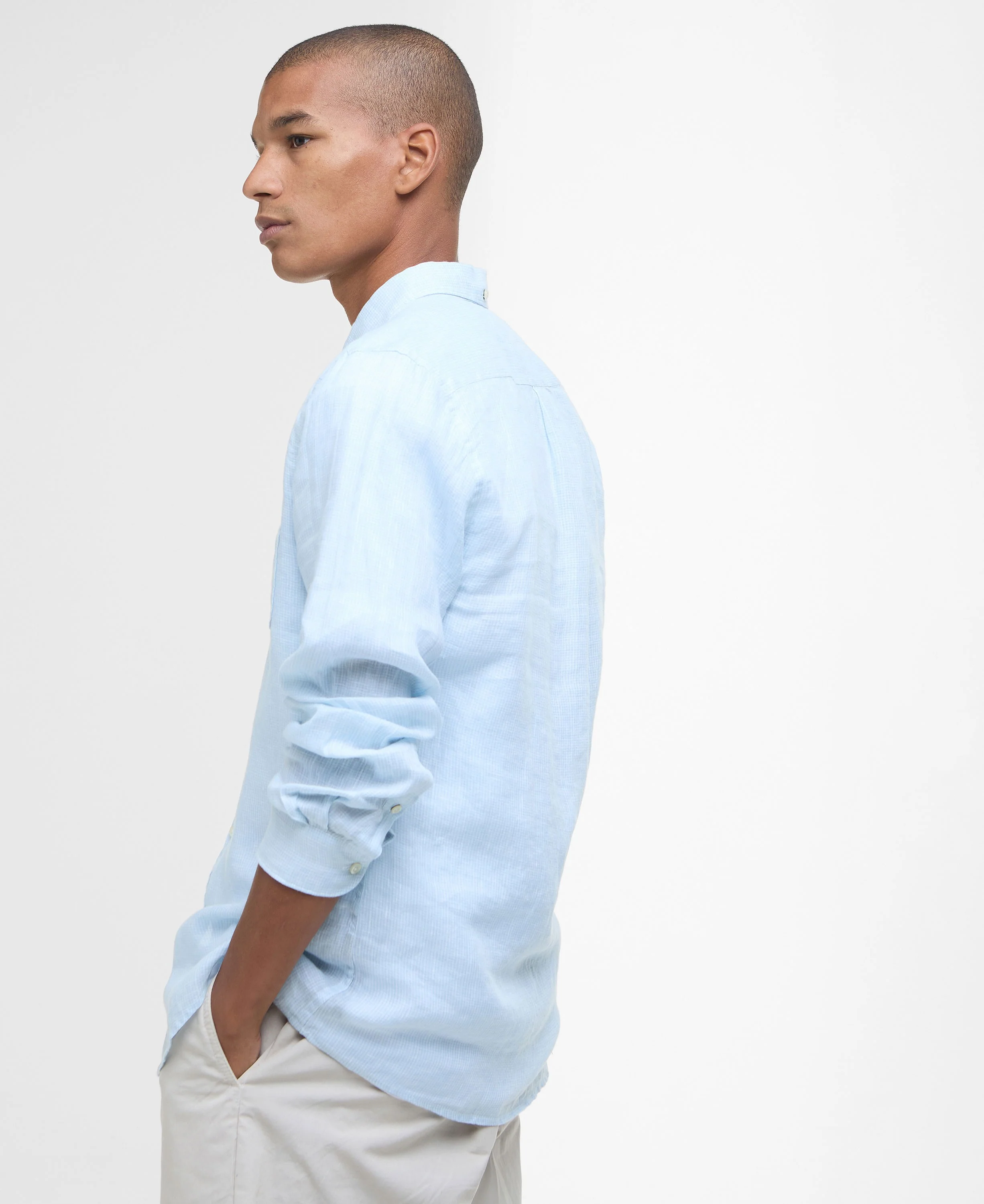 Linton Tailored Shirt - Ocean Sky - Image 5