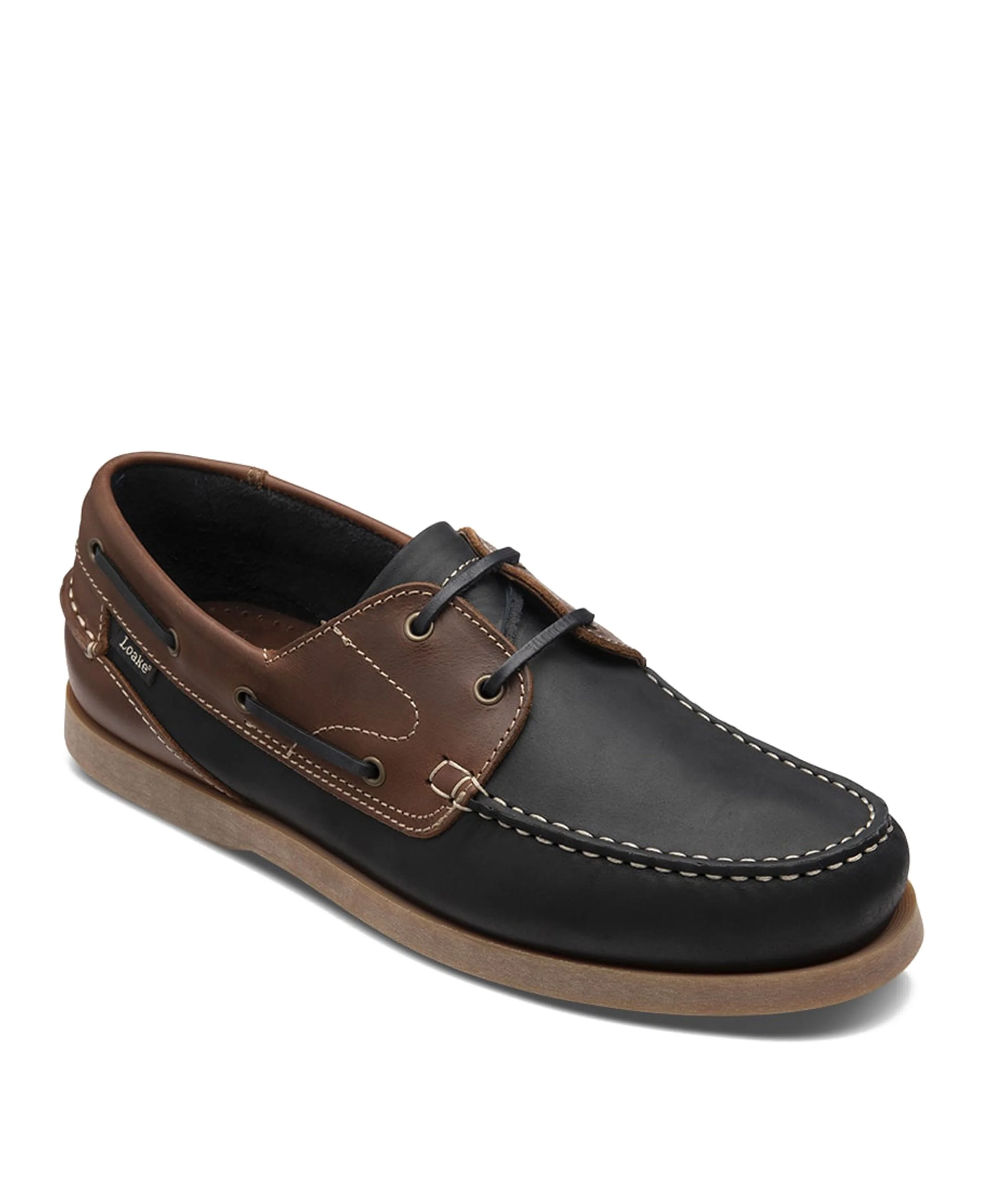 Lymington Deck Shoe - Navy Nubuck/Brown - Image 3