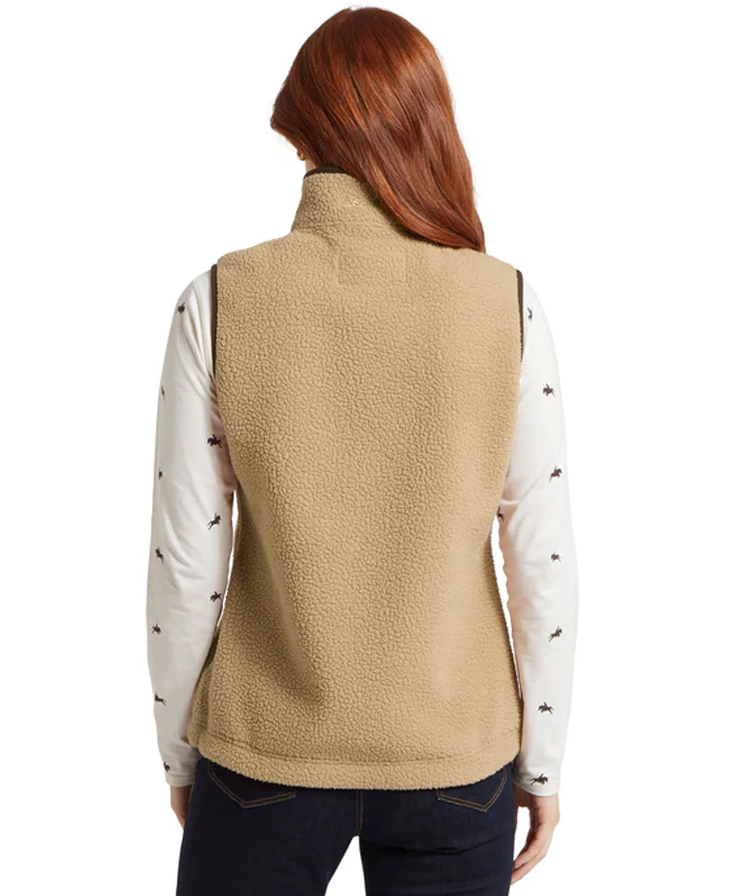 Lyndon Retro Fleece Gilet - Tan - Image 3