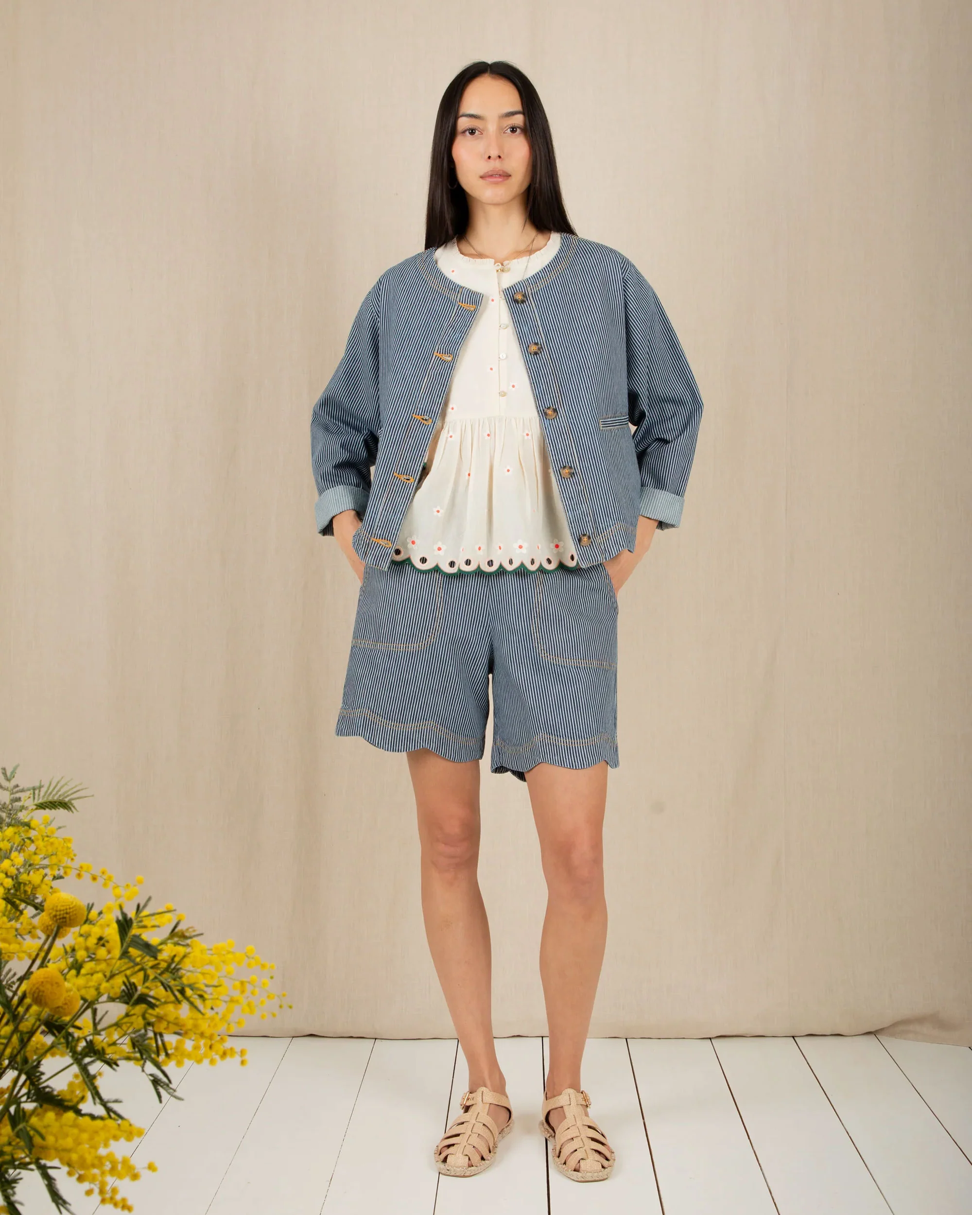 Marie Jacket - Ticking - Image 2