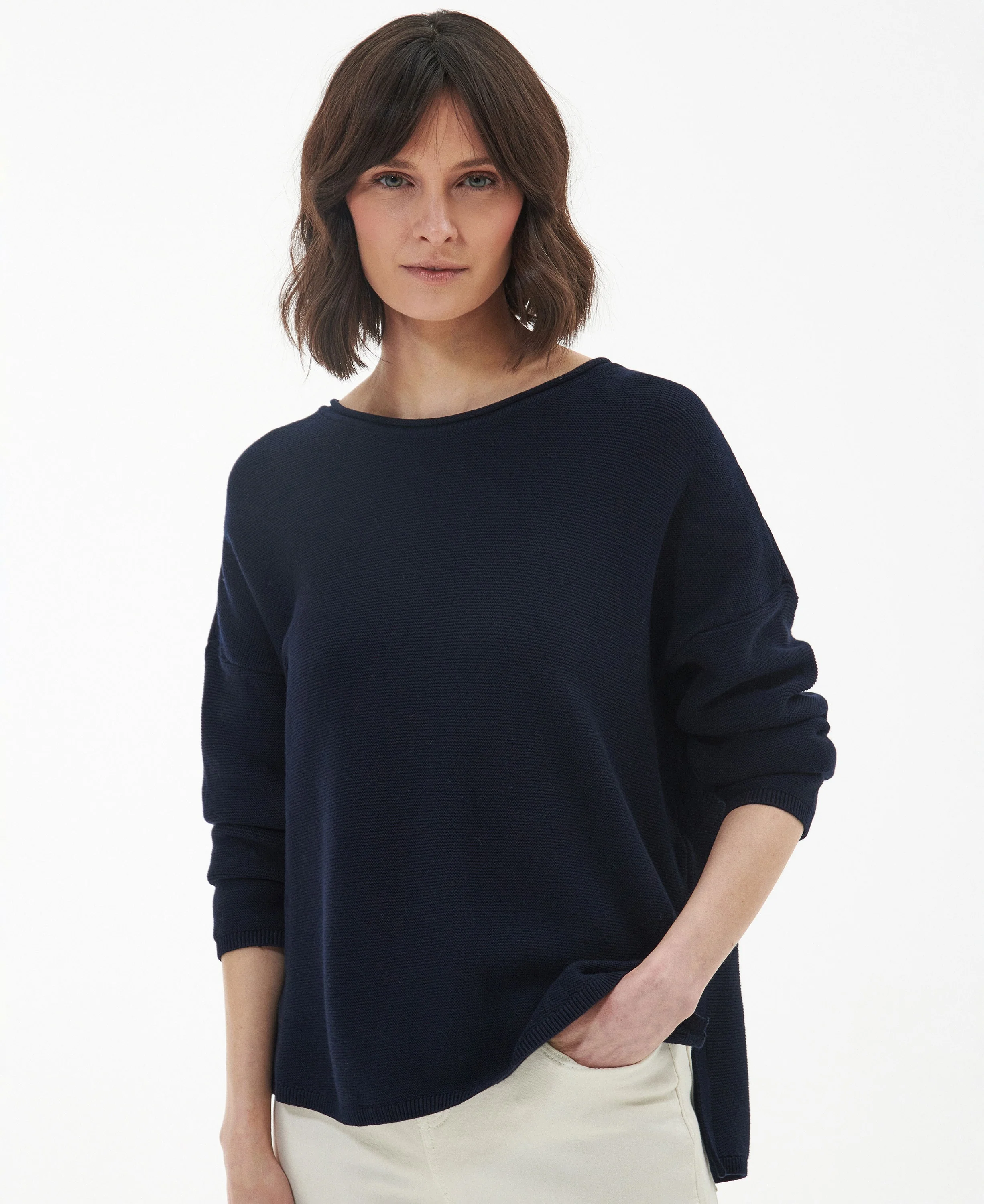 Marine Knitted Jumper - Navy - Image 2
