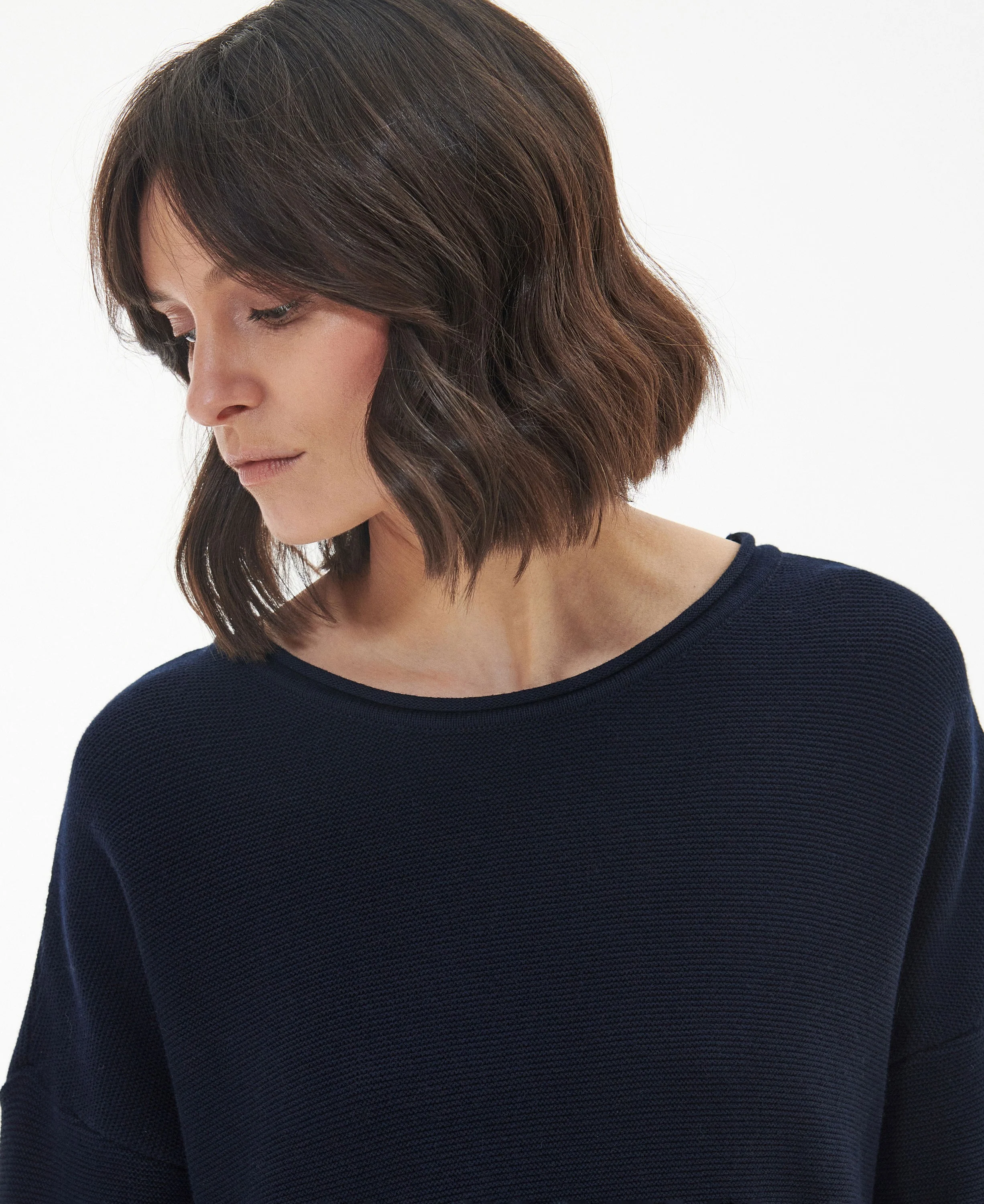 Marine Knitted Jumper - Navy - Image 5