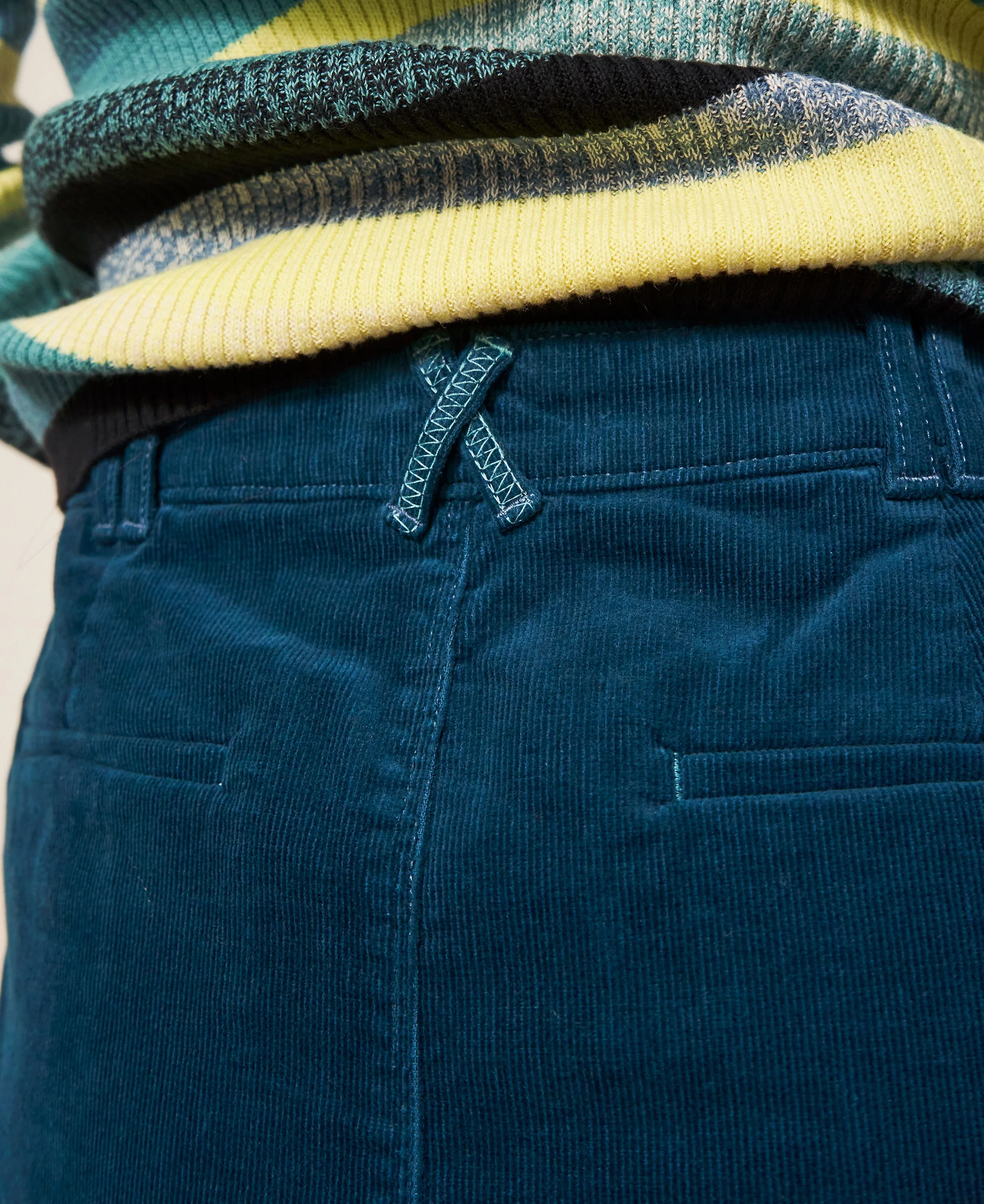 Melody Organic Cord Skirt - Mid Teal - Image 5