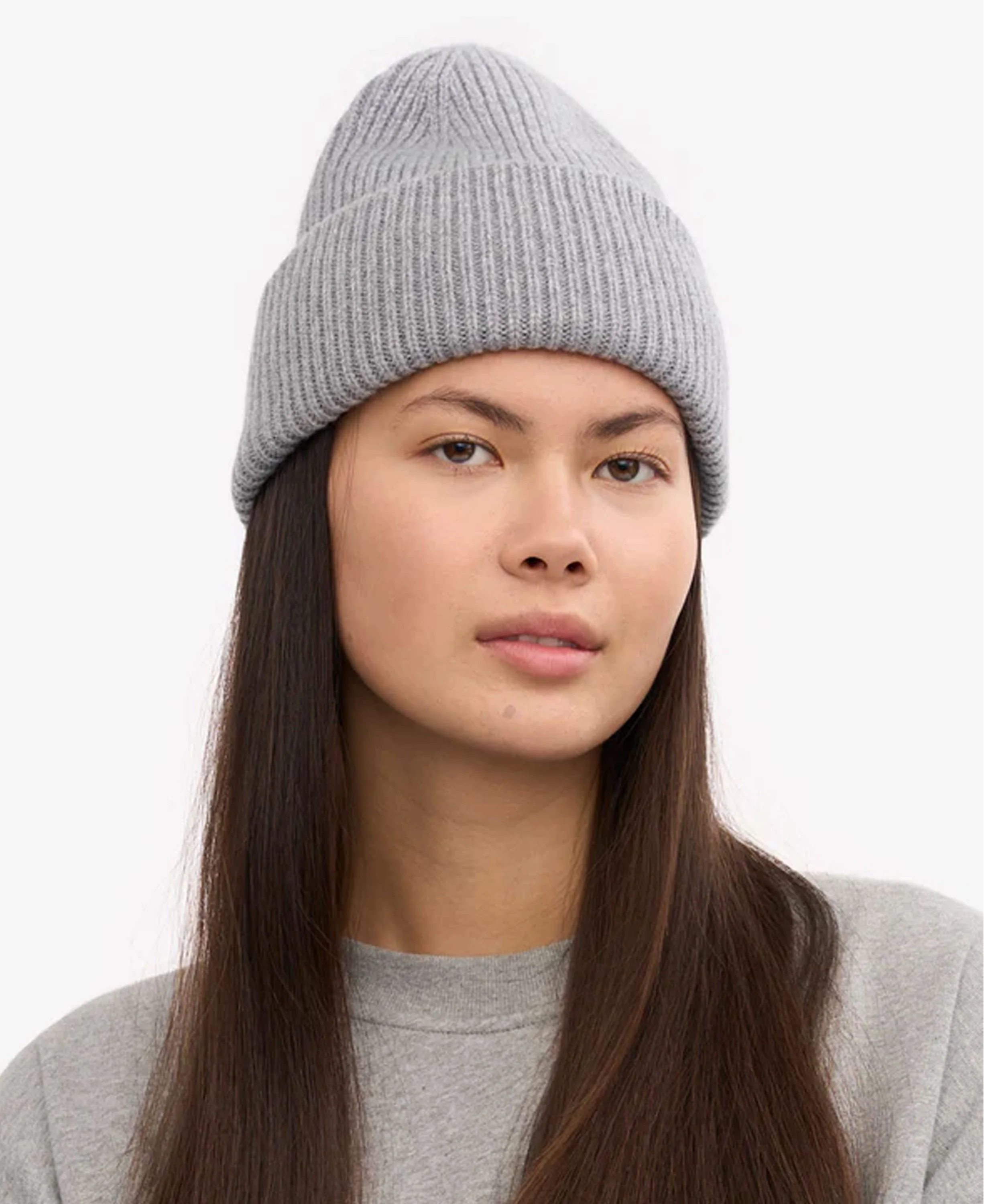 Merino Wool Hat - Heather Grey - Image 2