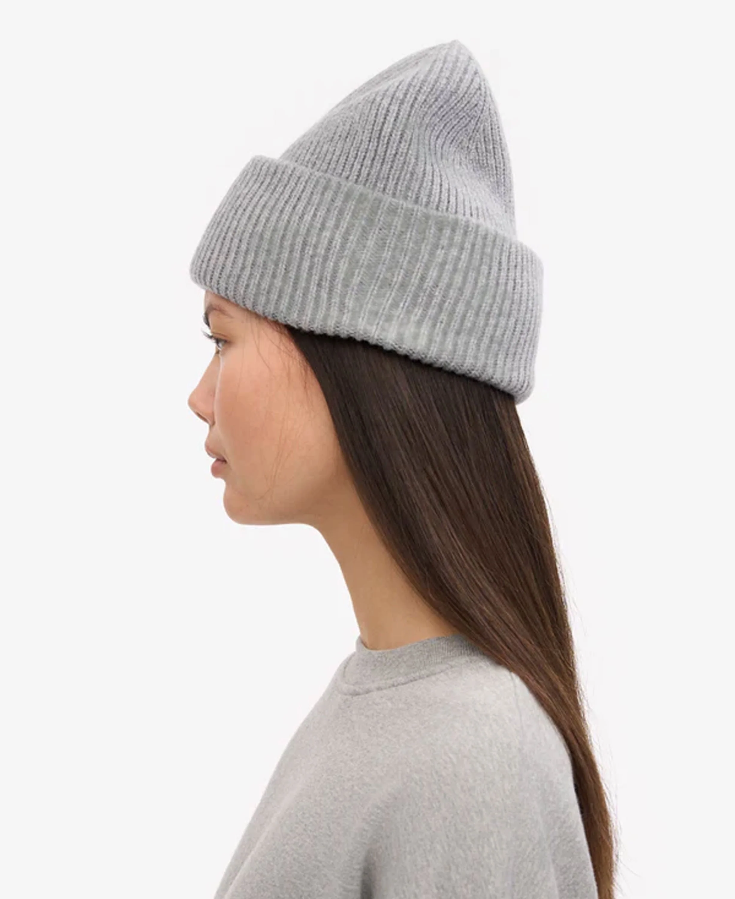 Merino Wool Hat - Heather Grey - Image 3