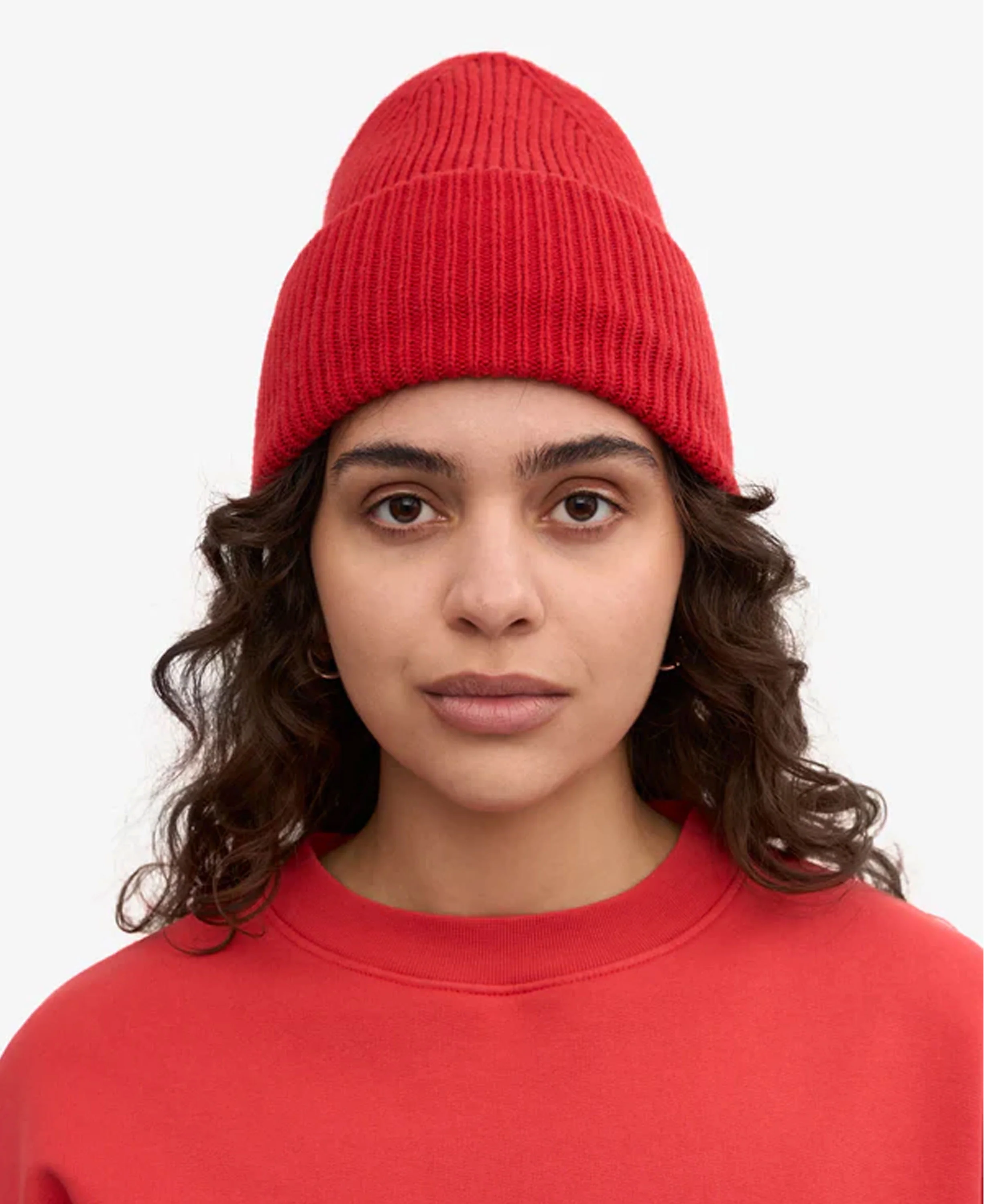 Merino Wool Hat - Scarlet Red - Image 2