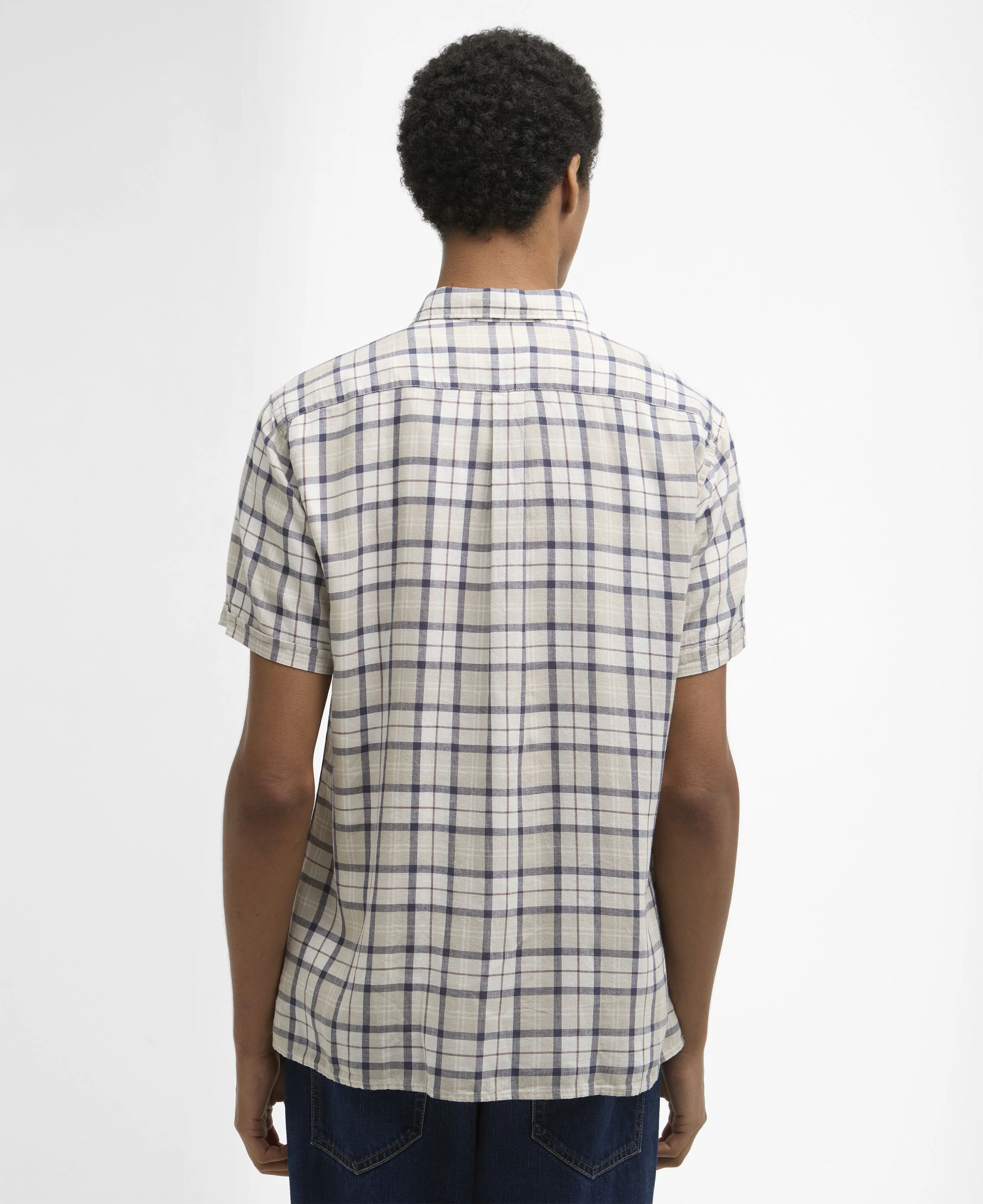 Midfield Tartan Summer Fit Shirt - Oban Mist Tartan - Image 3