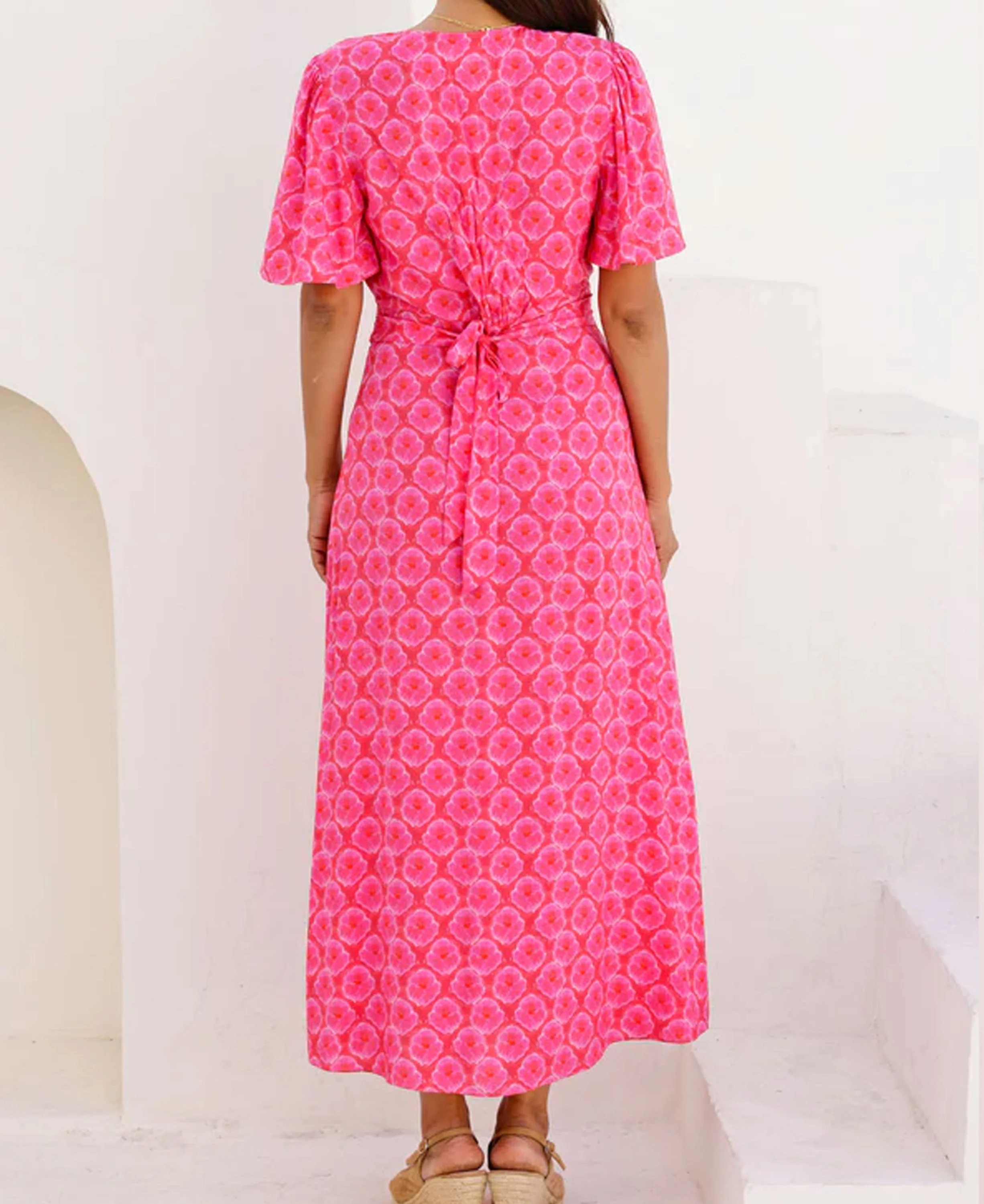 Mimi Ecovero Dress - Pink/Red Bloom - Image 5