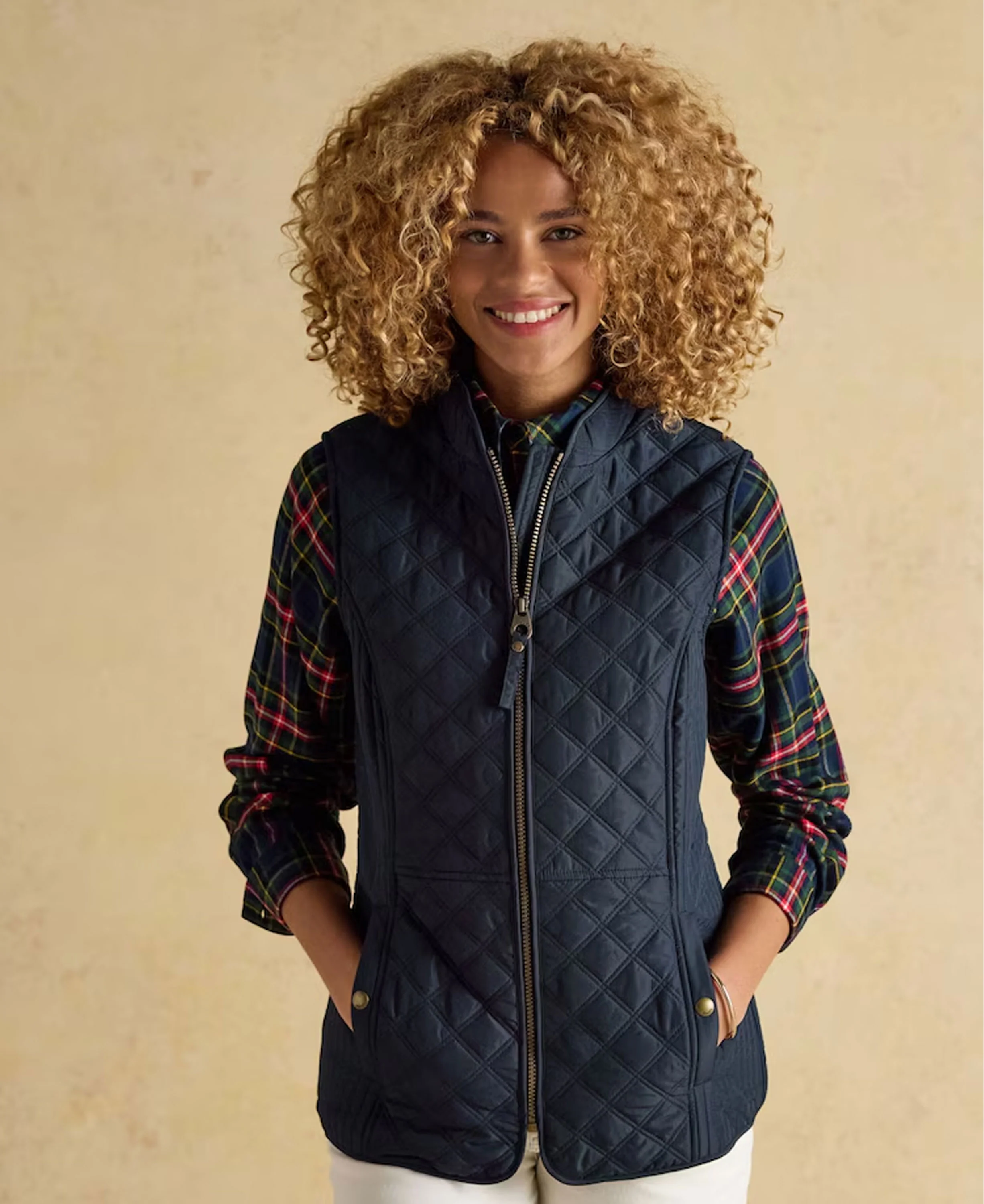 Minx Quilted Gilet - Dark Navy - Image 2