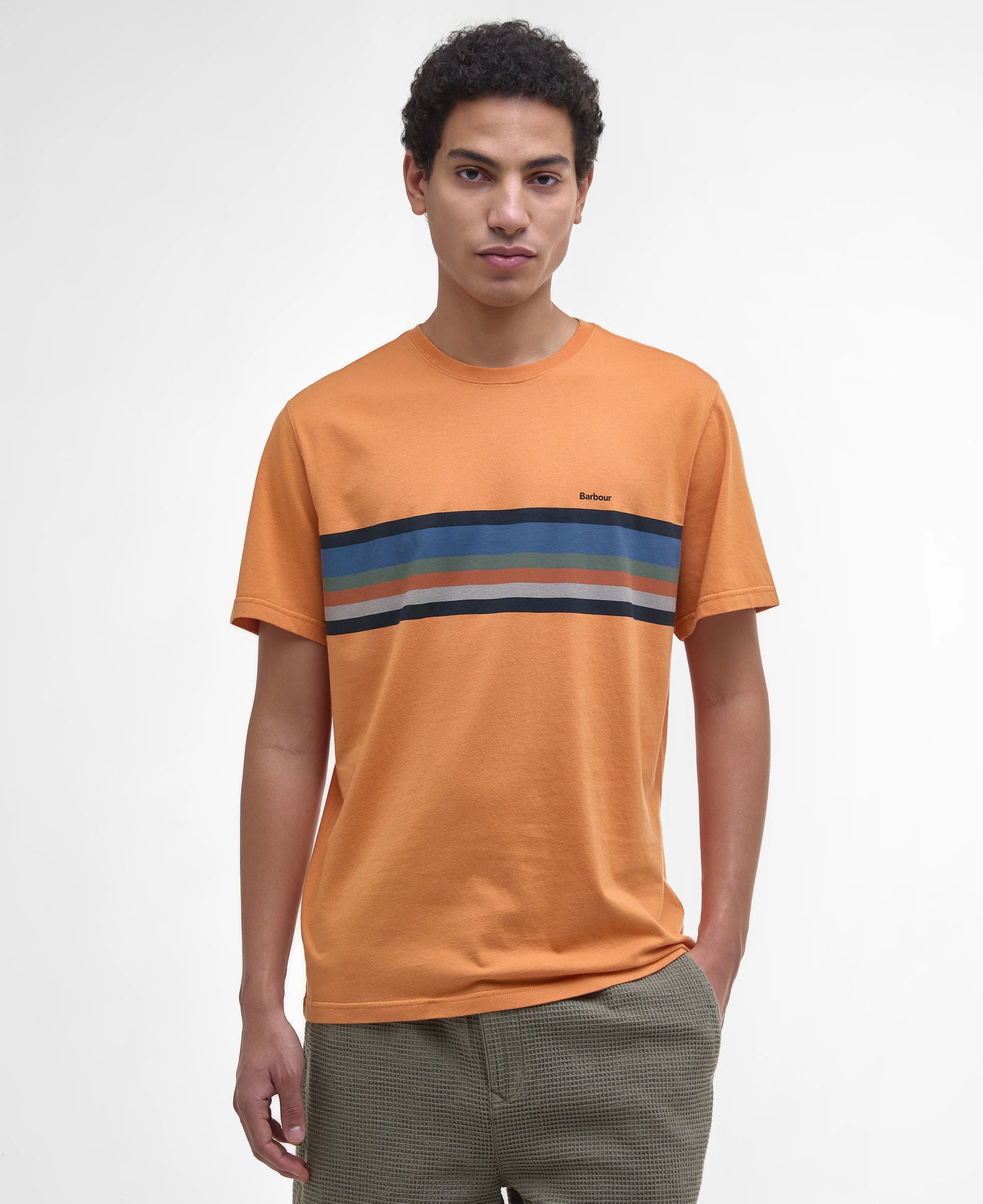 Newsham Printed Stripe T-Shirt - Sunset Haze - Image 2