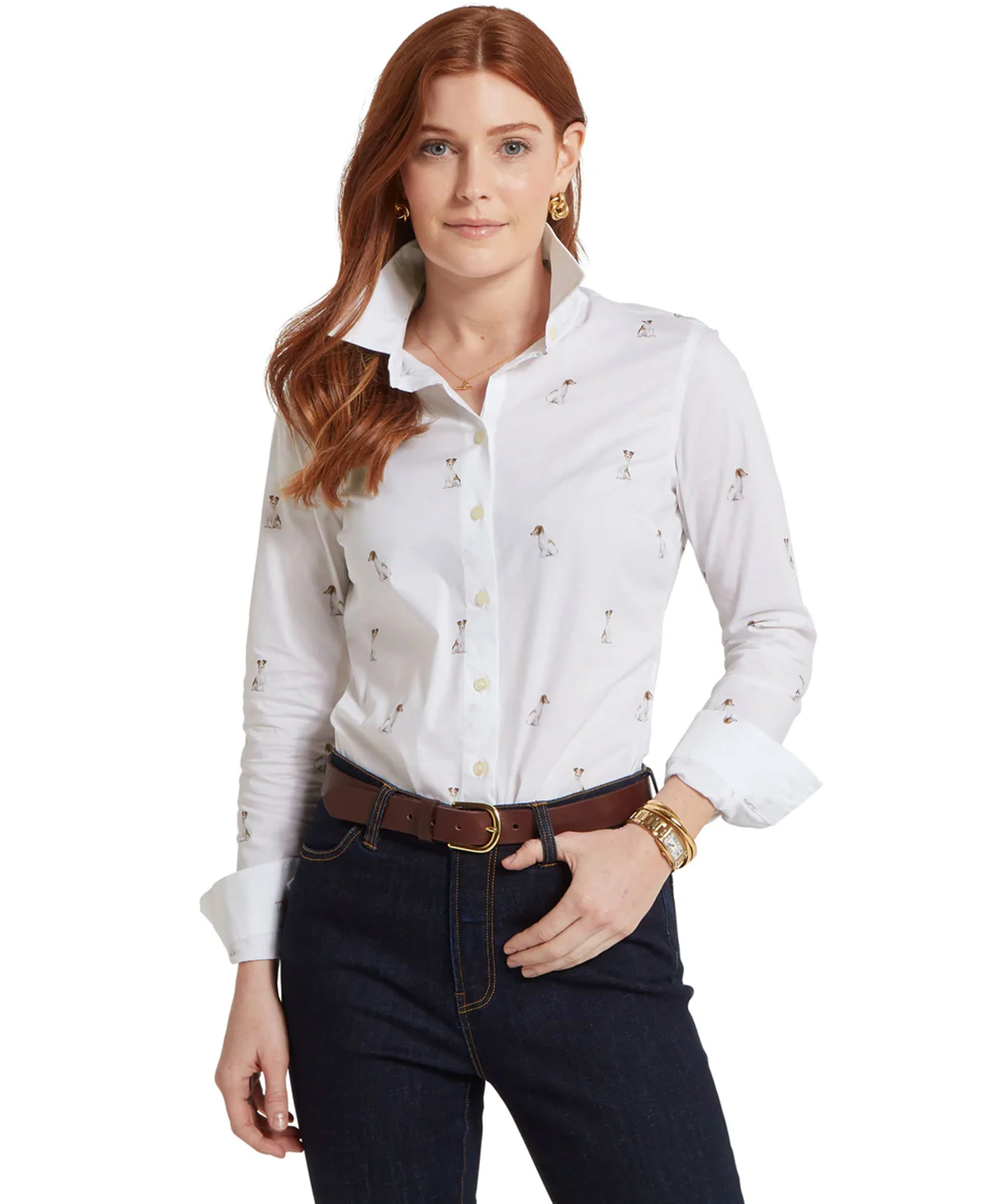 Norfolk Shirt - Jack Russel Print - Image 2