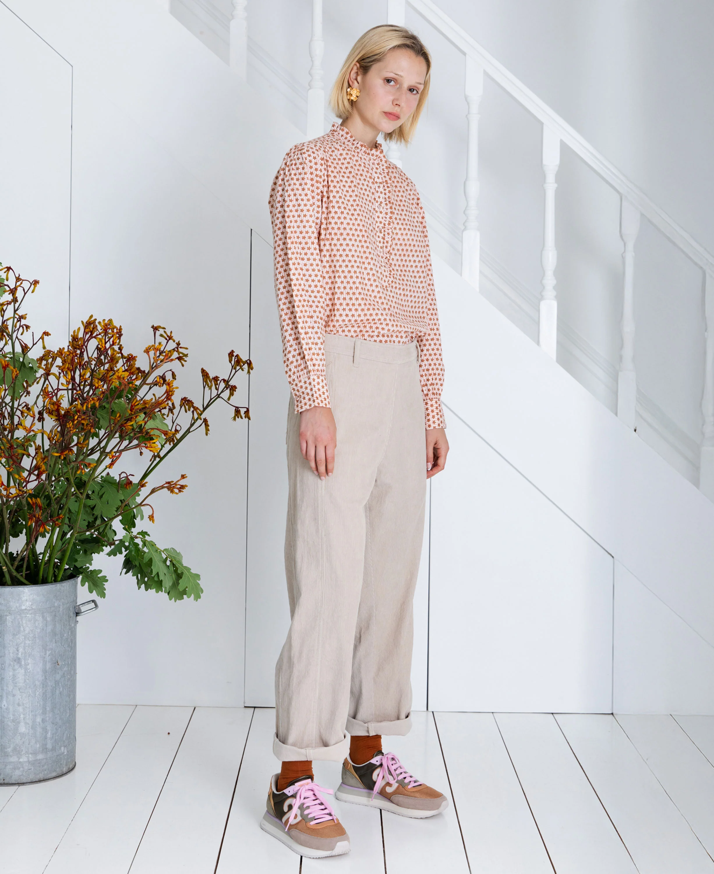 Nova Cord Trouser - Ecru - Image 5