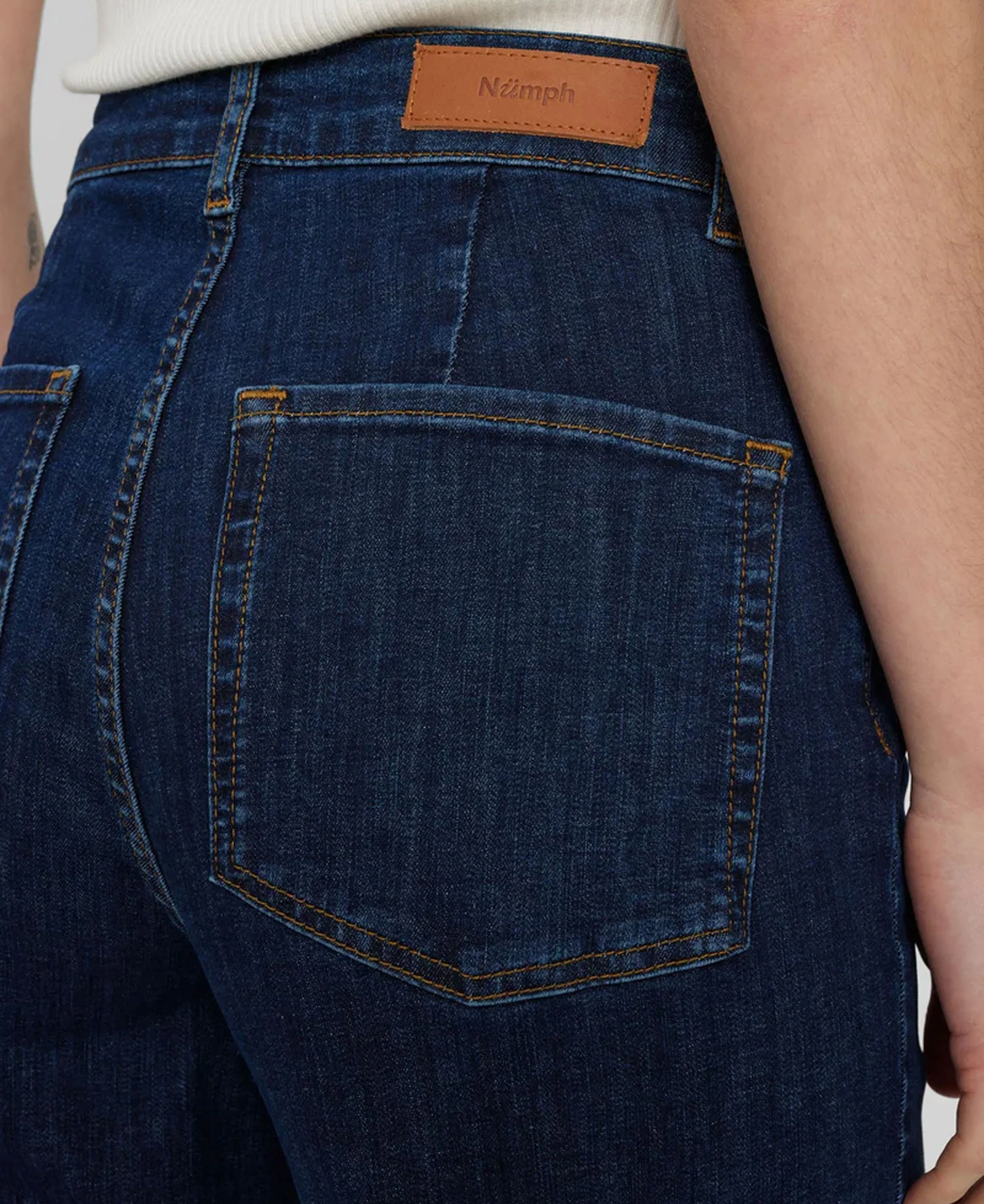 Nuparis Cropped Jeans - Dark Blue Denim - Image 5